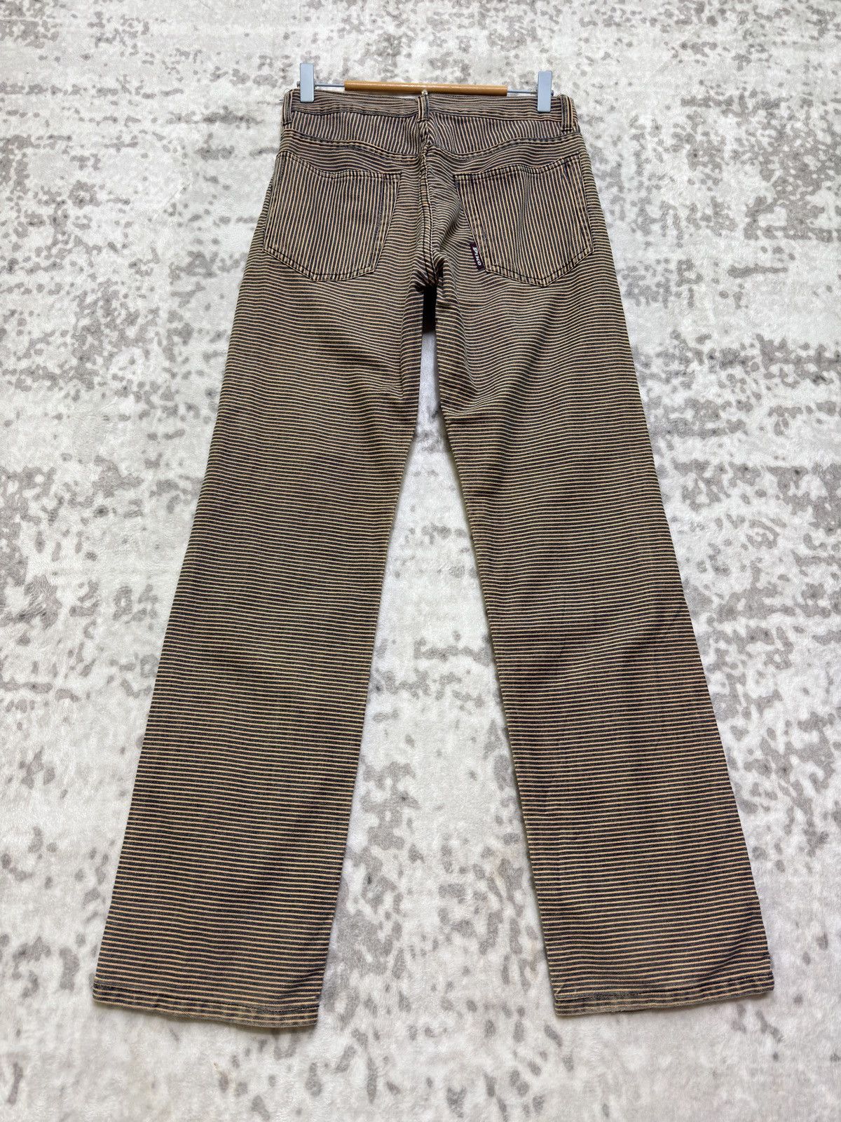 Japanese Brand Vintage Piko Hickory Striped Denim Jeans Size US 28 / EU 44 - 2 Thumbnail