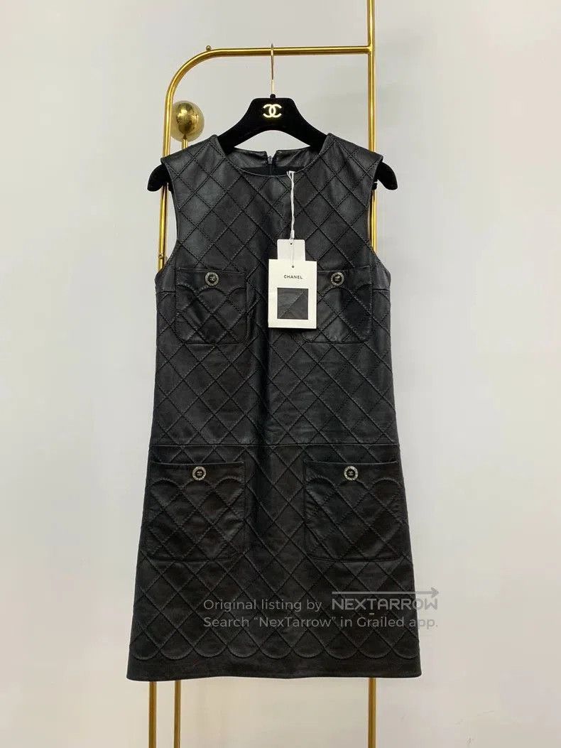 Chanel Chanel 23S Quilted Leather Dress . Size S / US 4 / IT 40 - 1 Thumbnail