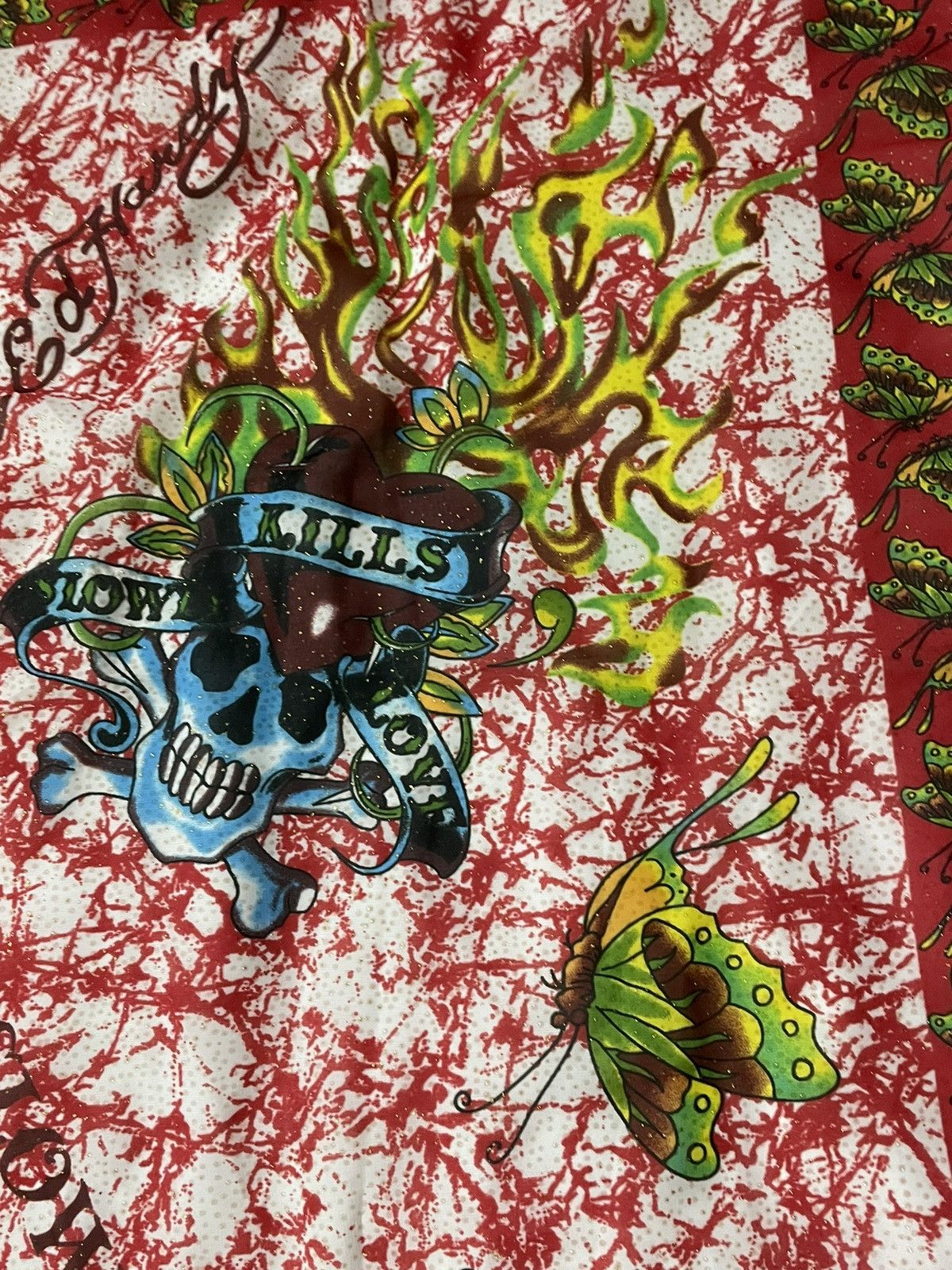 Vintage Ed Hardy Silk Scarf