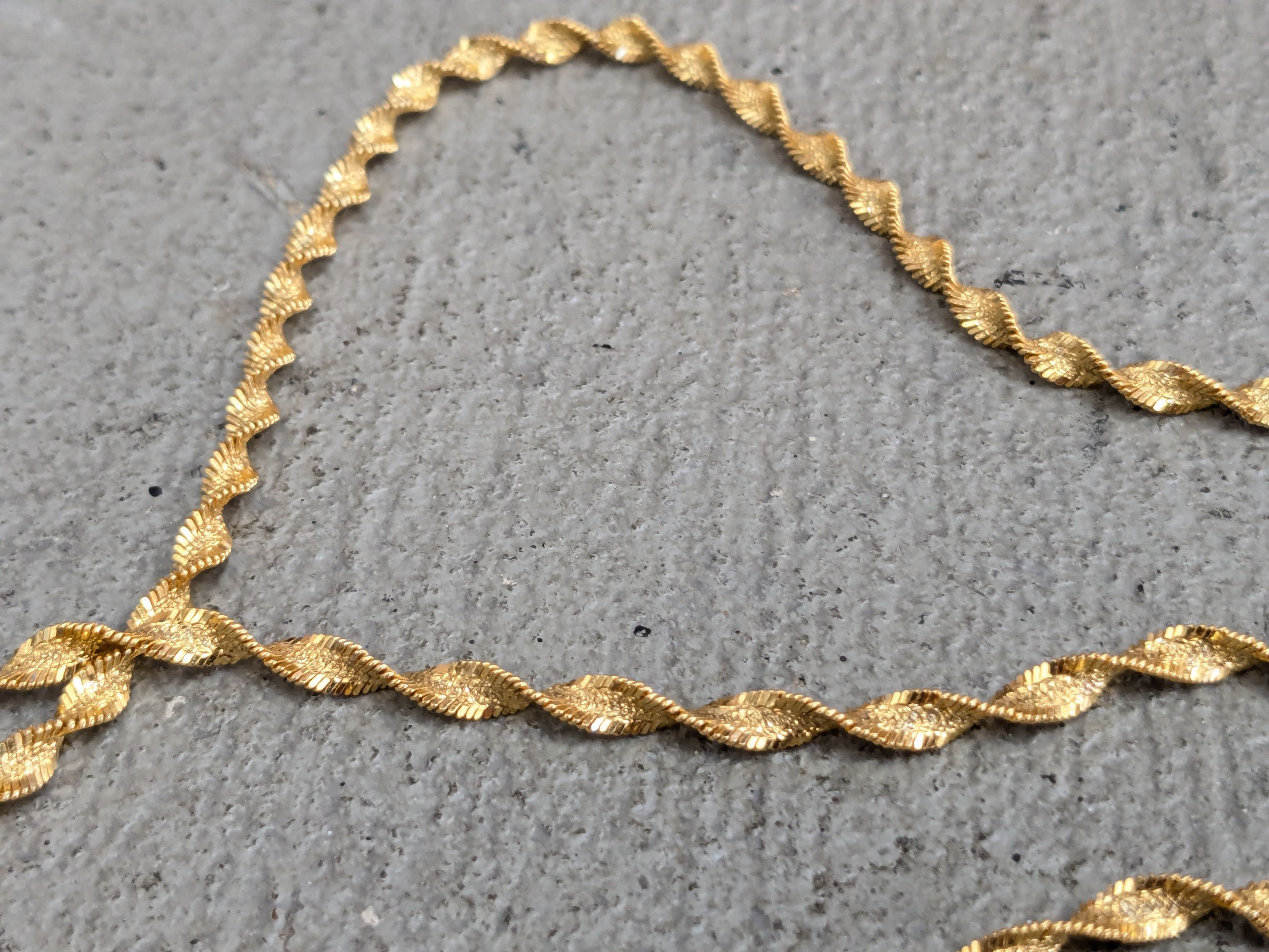 Sterling Silver Milor Sterling Silver Necklace Twist Herringbone Vermeil Size ONE SIZE - 8 Thumbnail