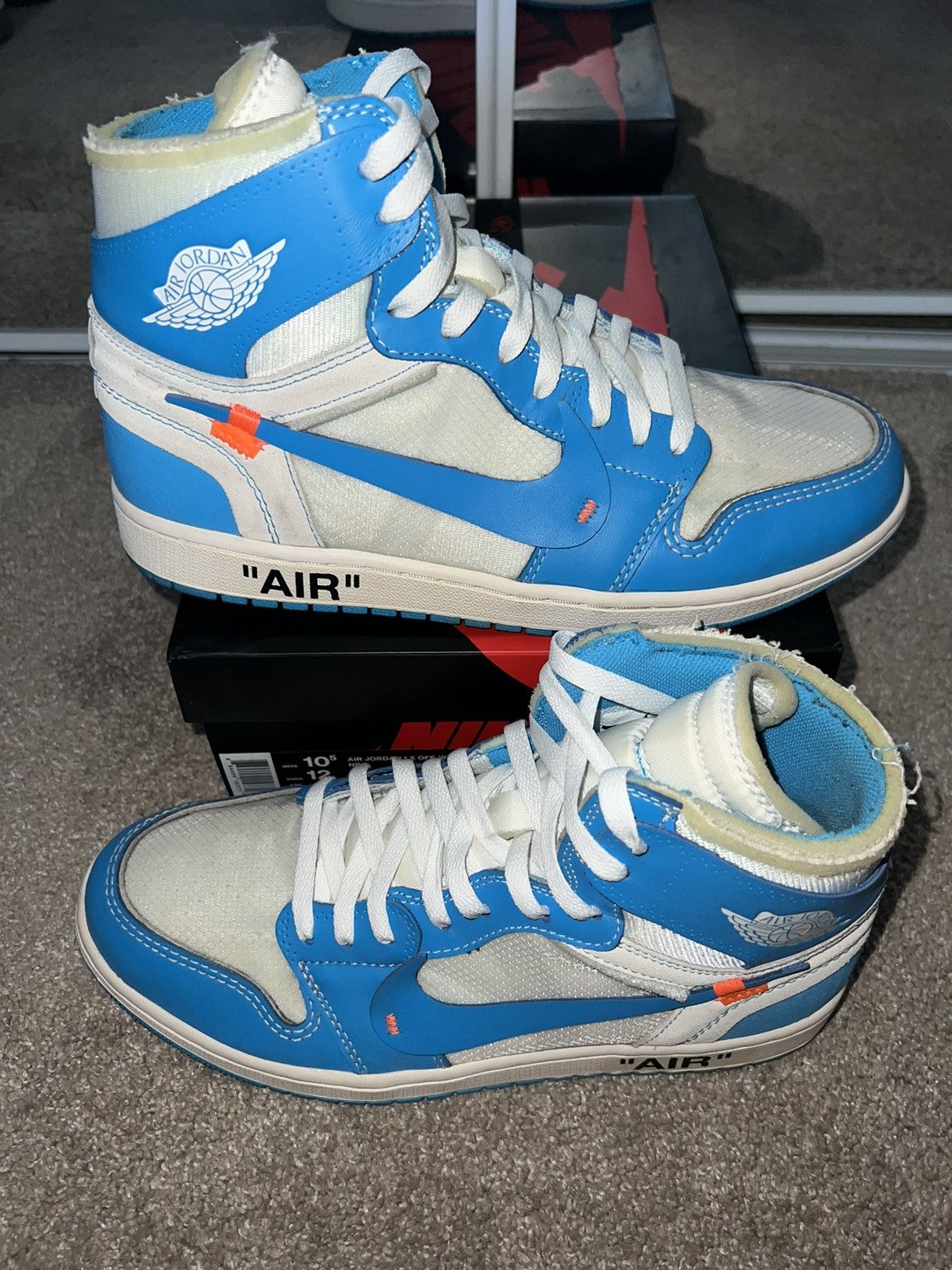Jordan Brand × Off-White Jordan 1 Retro Off-White UNC | Grailed