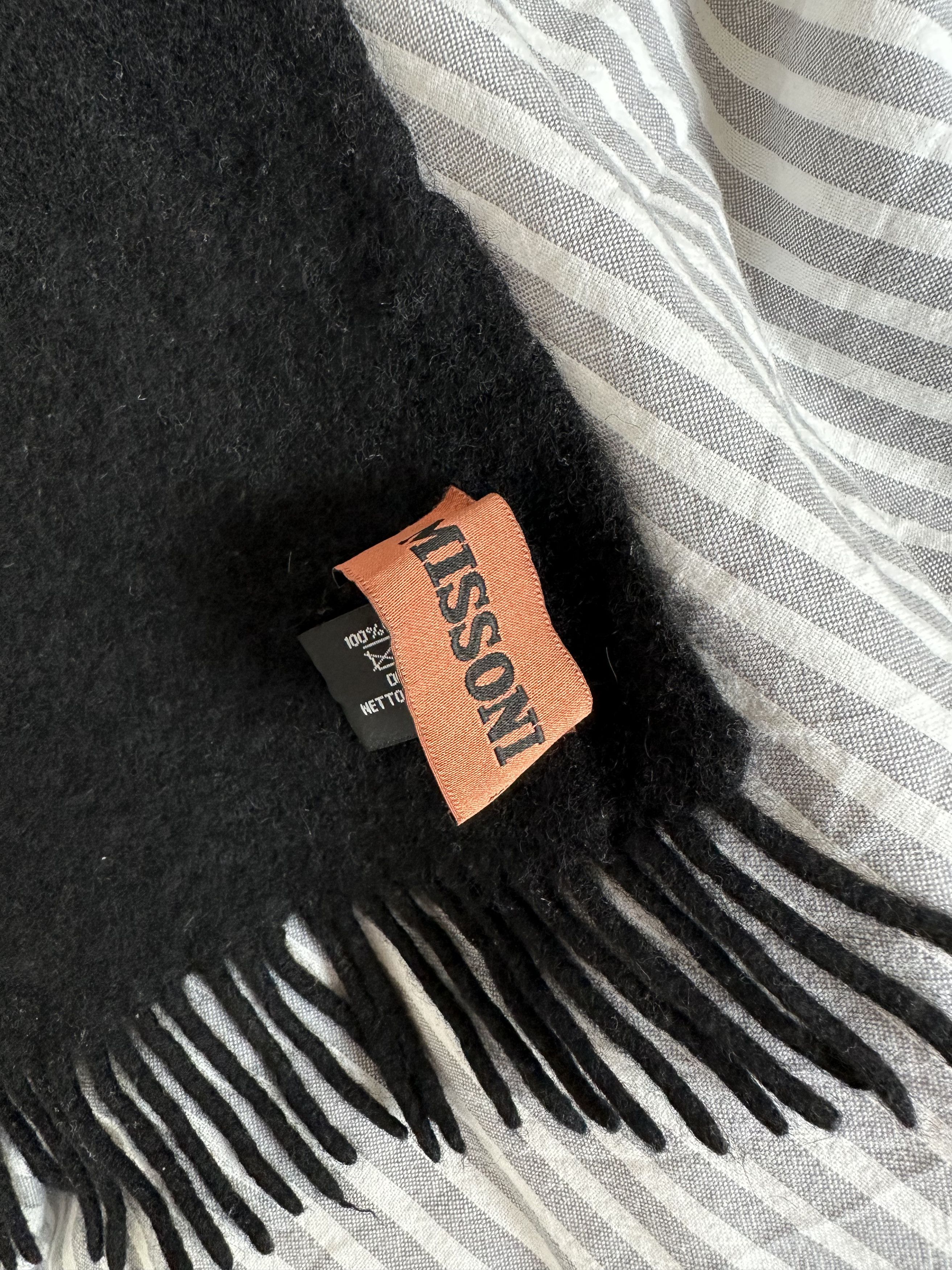 Missoni Missoni Black Wool Scarf Made In Italy Size ONE SIZE - 3 Thumbnail