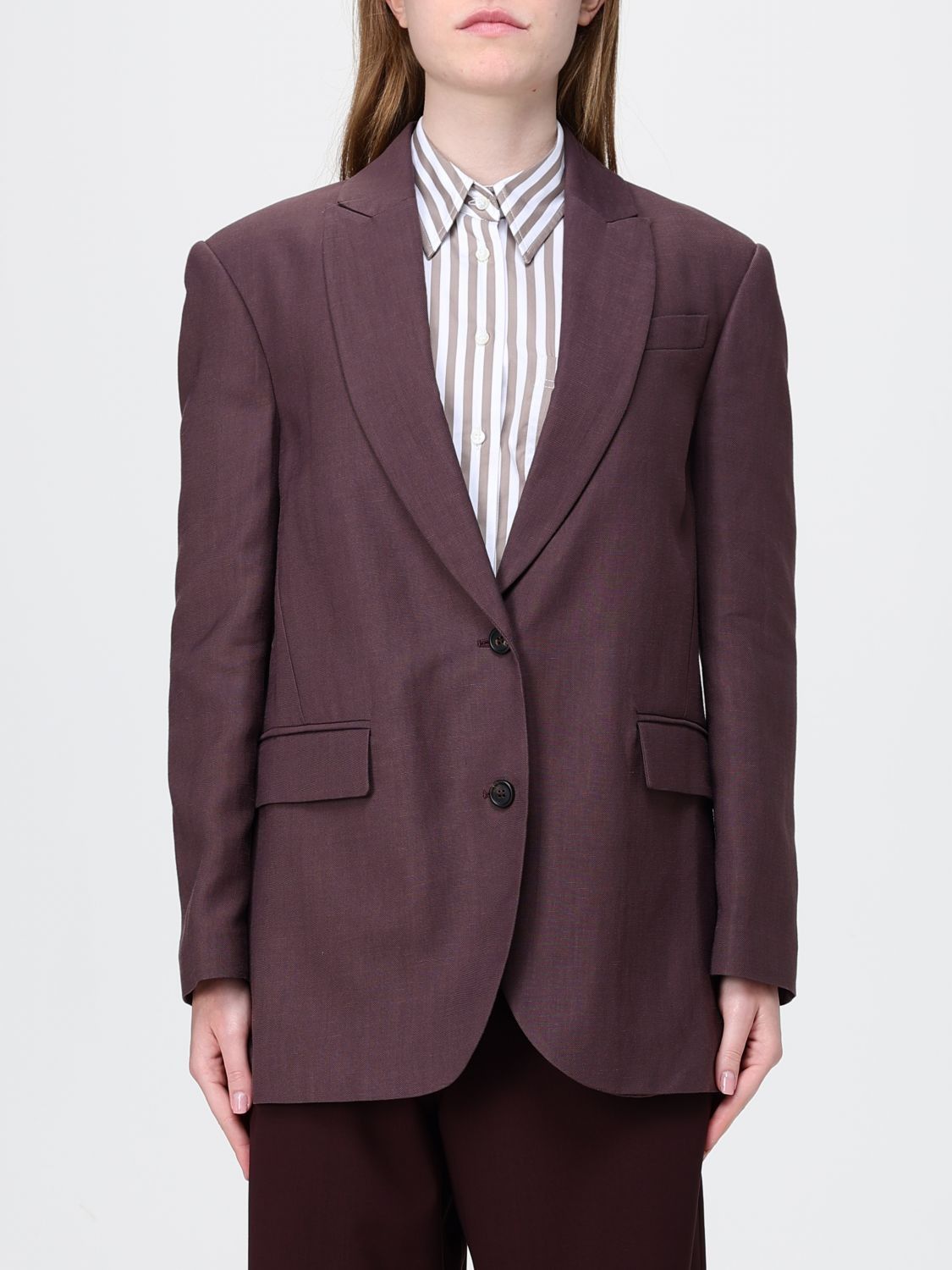 Brunello Cucinelli Brunello Cucinelli Jacket Woman Brown Size M / US 6-8 / IT 42-44 - 1 Thumbnail