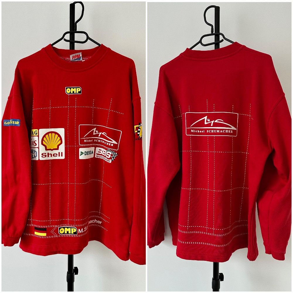 Ferrari 1995 Michael Schumacher Ferrari F1 Formula 1 Racing Uno Size US L / EU 52-54 / 3 - 1 Thumbnail