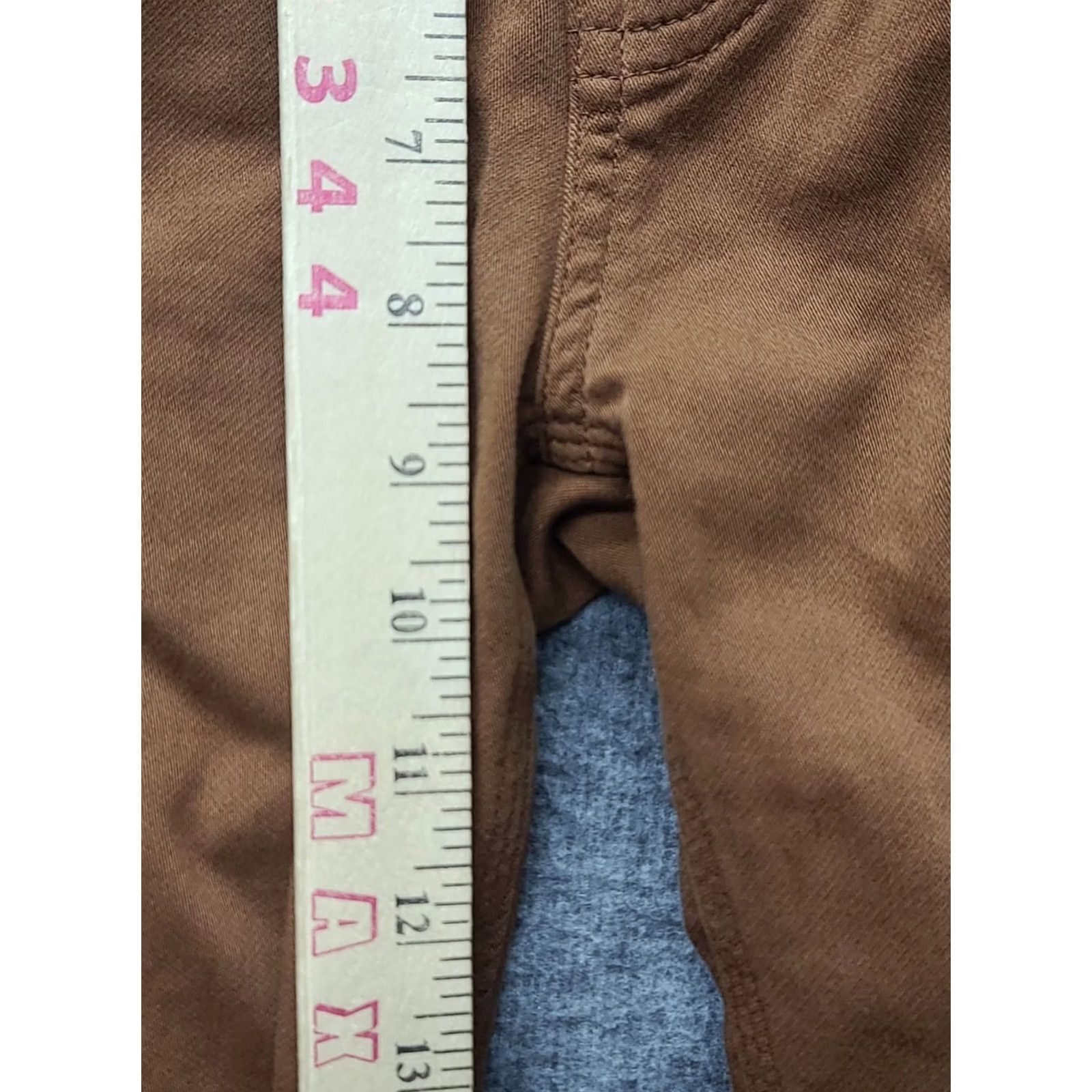 Vintage DU/ER Pants Mens 28x29 Relaxed Fit Tapered Leg Chino Twill Brown with Pockets Size US 28 / EU 44 - 5 Thumbnail