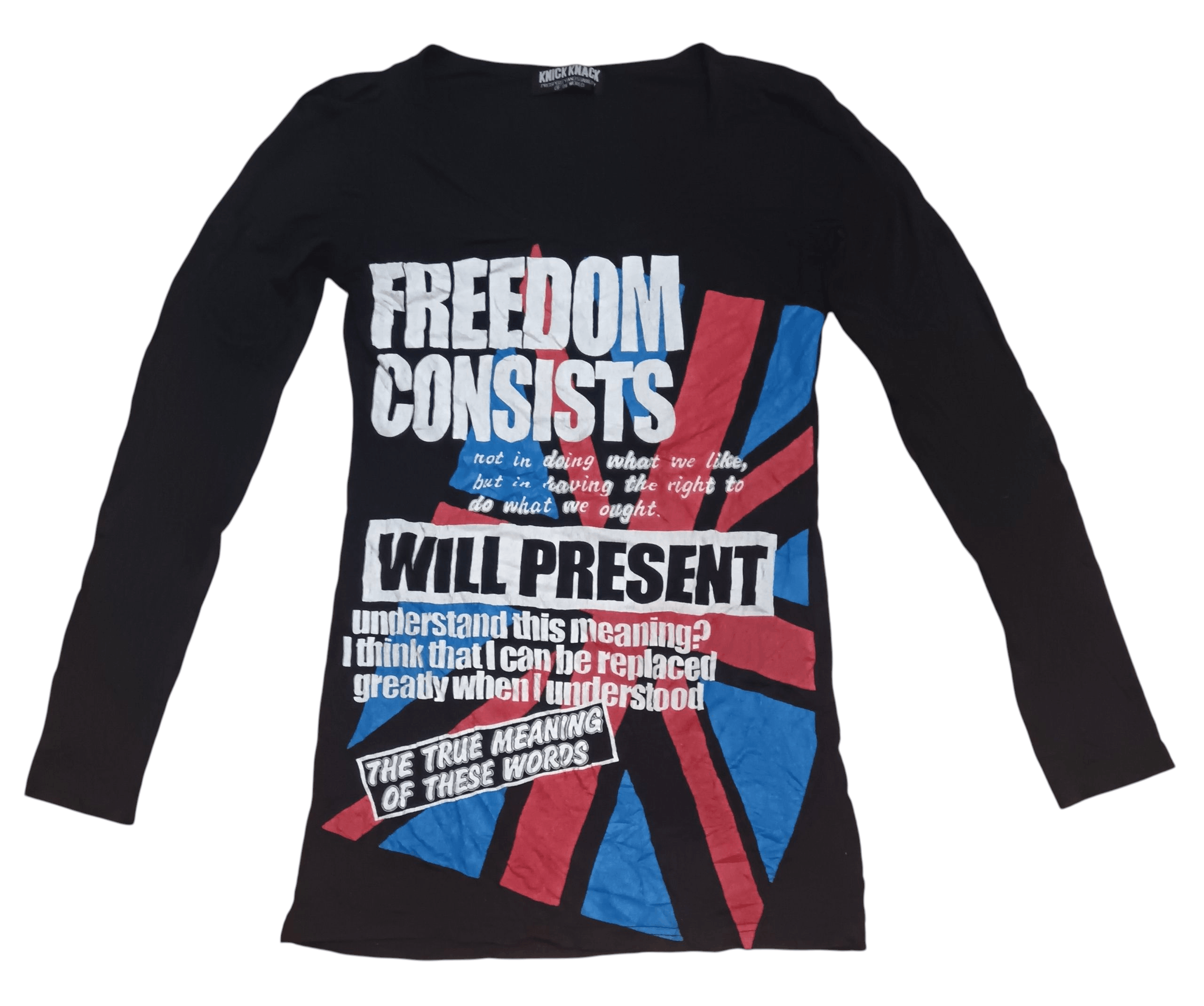 Japanese Brand KNICK KNACK UNION JACK PUNK POEM SHIRT Size S / US 4 / IT 40 - 1 Thumbnail