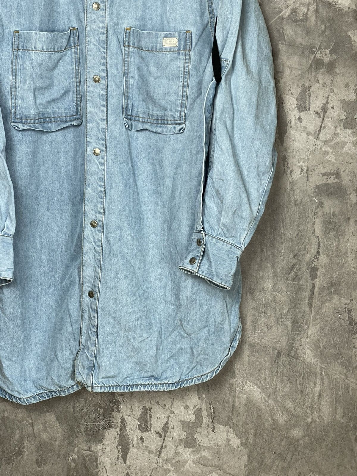 Diesel × Vintage Diesel Avant Garde Streetwear Denim Button dress/shirt y2k Size S / US 4 / IT 40 - 6 Thumbnail