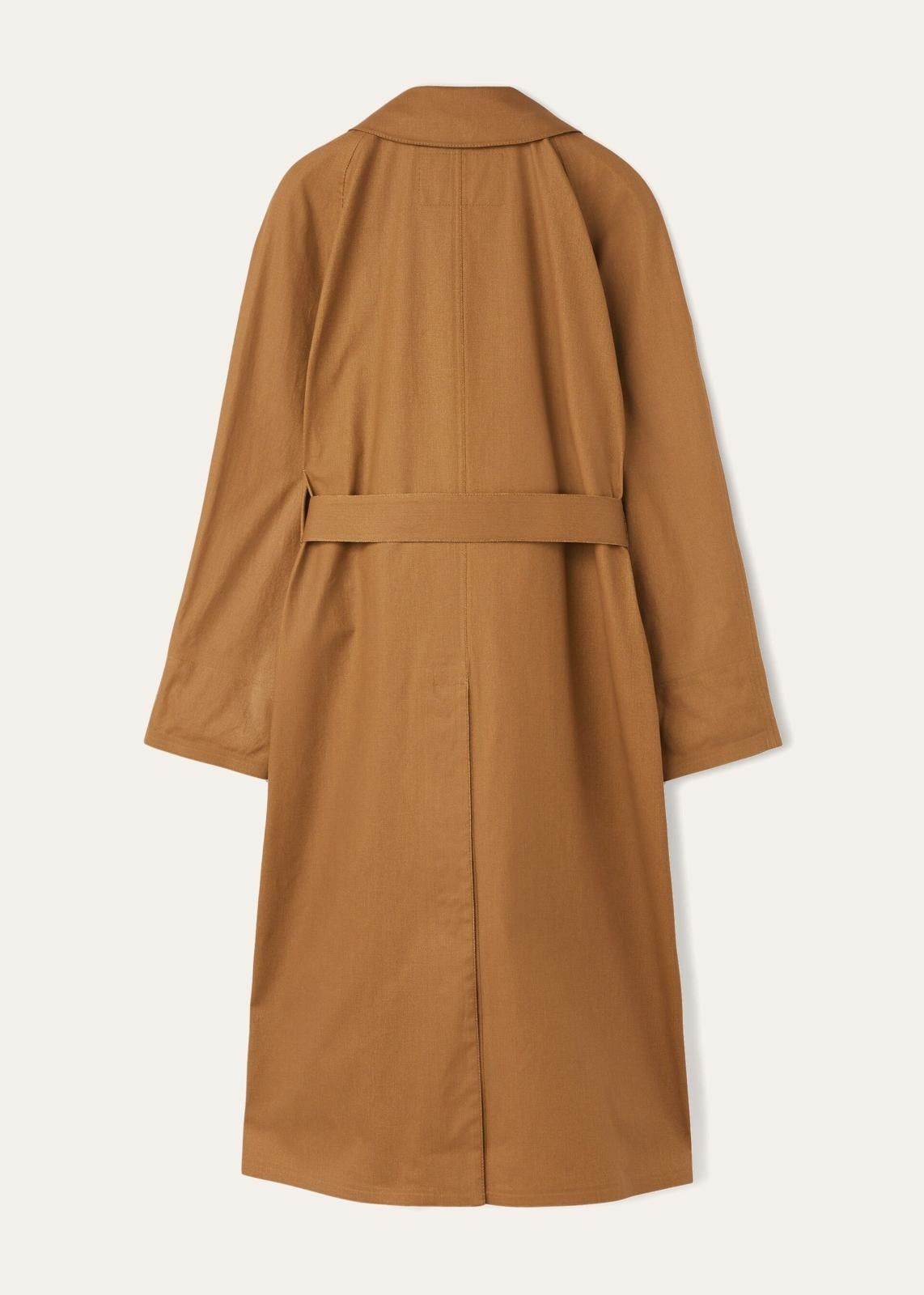 Loro Piana o1srvl11e1124 Kaled Chalky Drill Cotton Coat in Camel Size L / US 10 / IT 46 - 2 Thumbnail