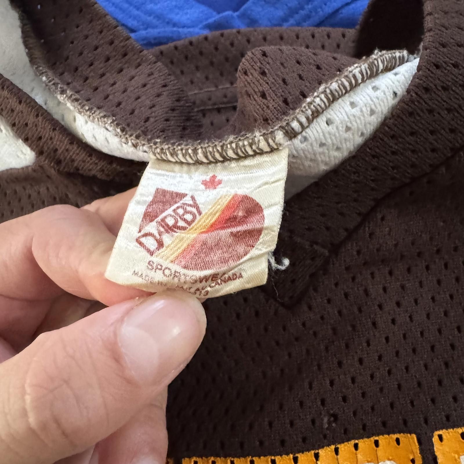 Other Vintage 70s 80s Hockey Jersey Sweater Canada Brown Yellow Size US XL / EU 56 / 4 - 3 Thumbnail