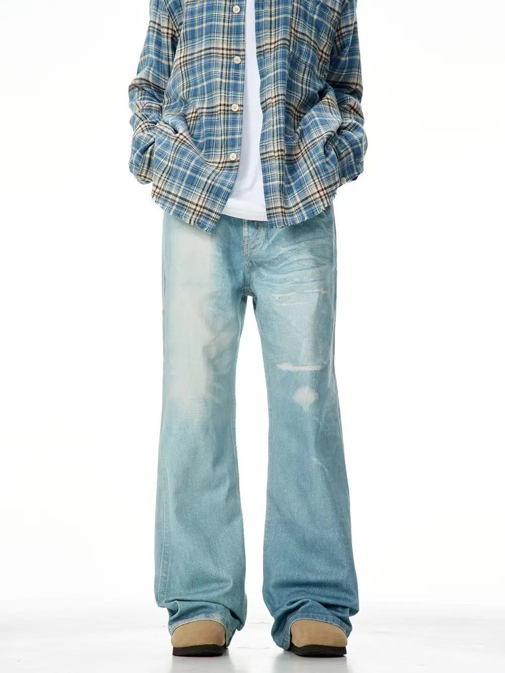 Japanese Brand × Jean Classic light blue vintage jeans Size US 33 - 2 Thumbnail