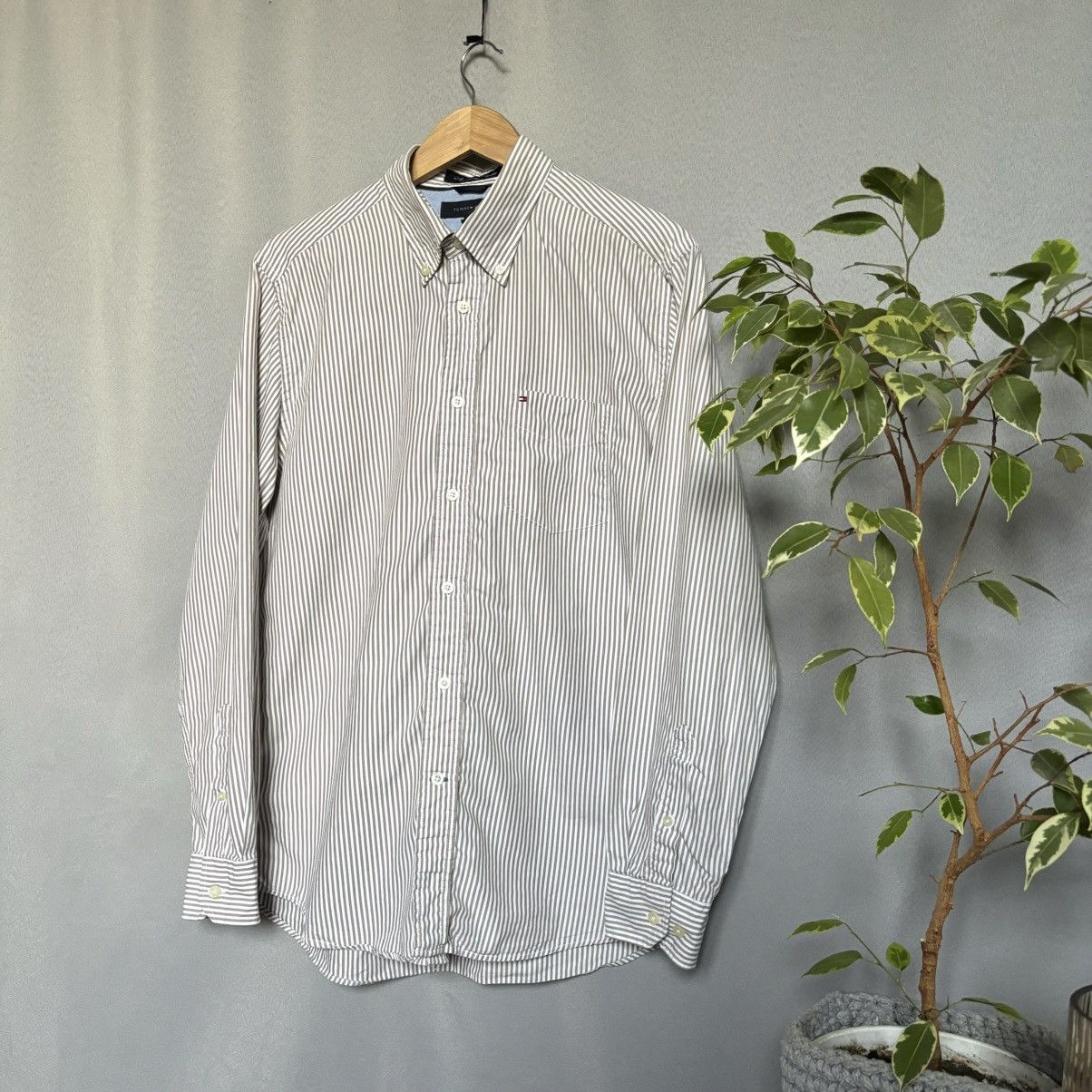 Tommy Hilfiger Tommy Hilfiget shirt button up medium beige vintage Size US M / EU 48-50 / 2 - 2 Thumbnail