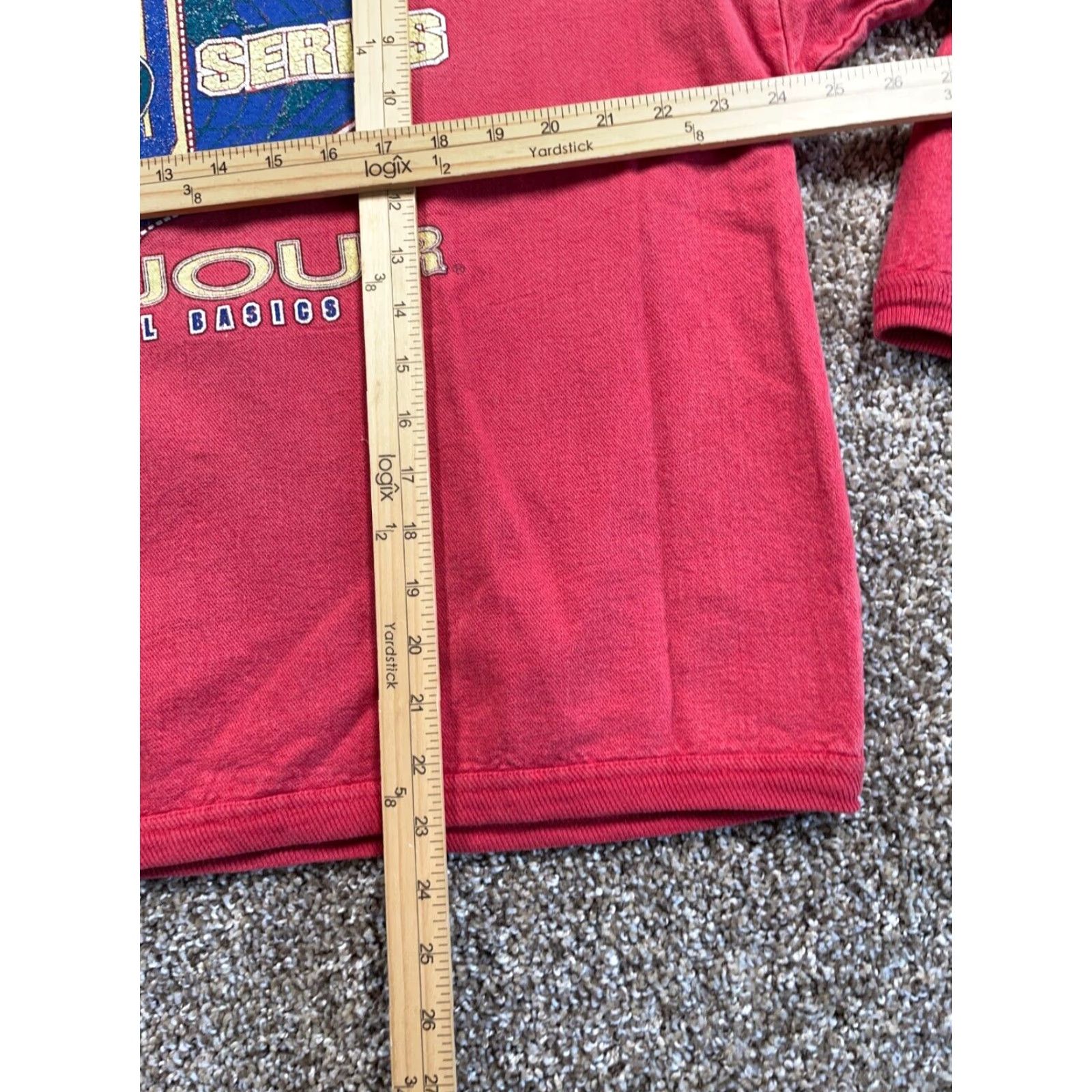 Vintage VTG BonJour Denim Series Sweatshirt Shirt Women One Size Dusty Red Boxy Fit 90s Retro Crew Neck Pullover Size ONE SIZE - 7 Thumbnail