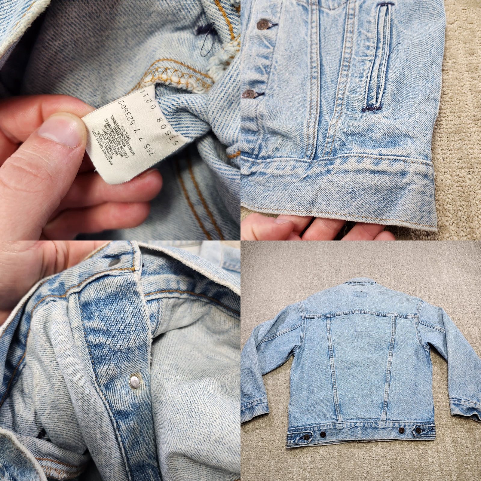 Levi's VINTAGE Levi's Denim Jacket Men Small Blue 80s 90s Trucker USA Made Leather? No Neck Tag Read Light Wash Size US L / EU 52-54 / 3 - 8 Thumbnail