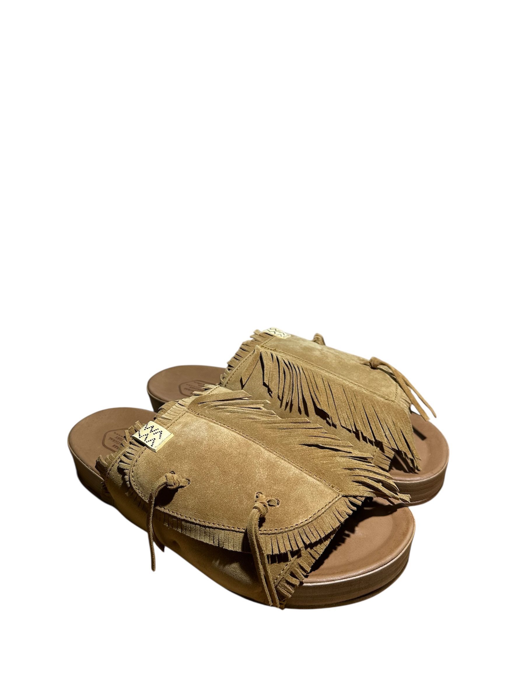 Visvim - Christo Shaman-Folk Fringed Suede Sandals - Brown