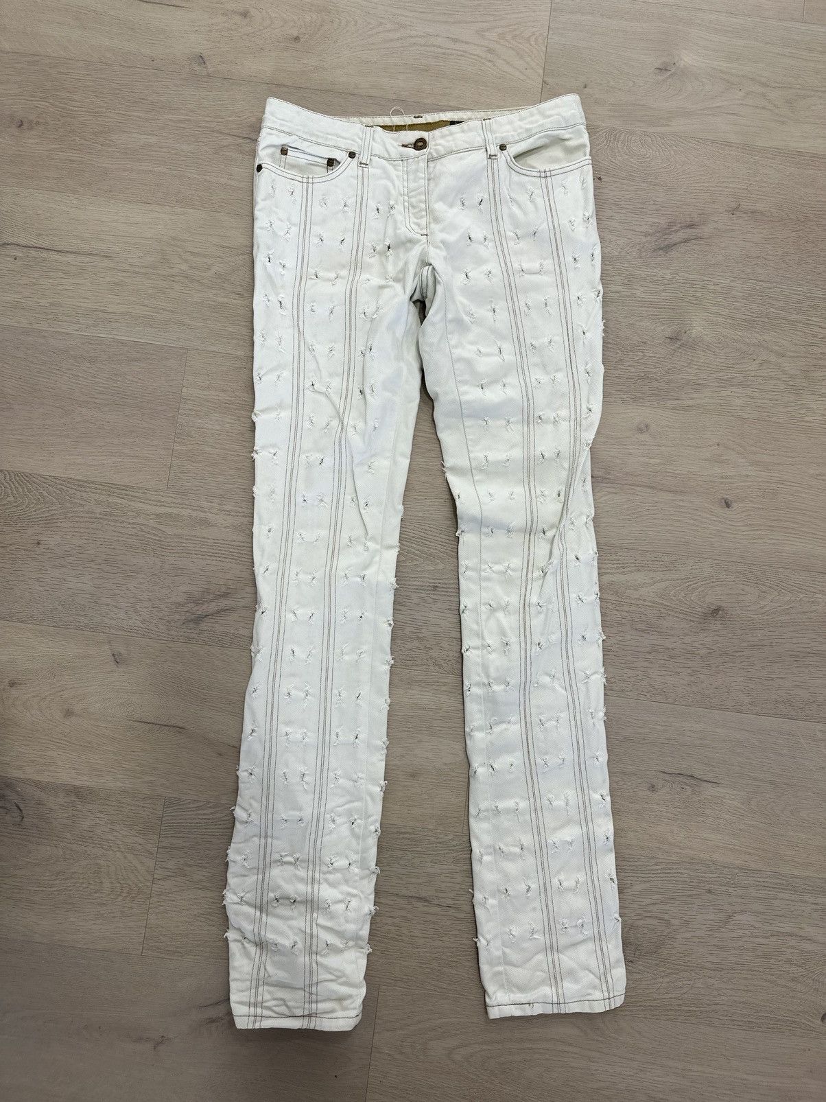 image of Alexander Mcqueen Vintage 2002 Pants in Beige, Women's (Size 30)