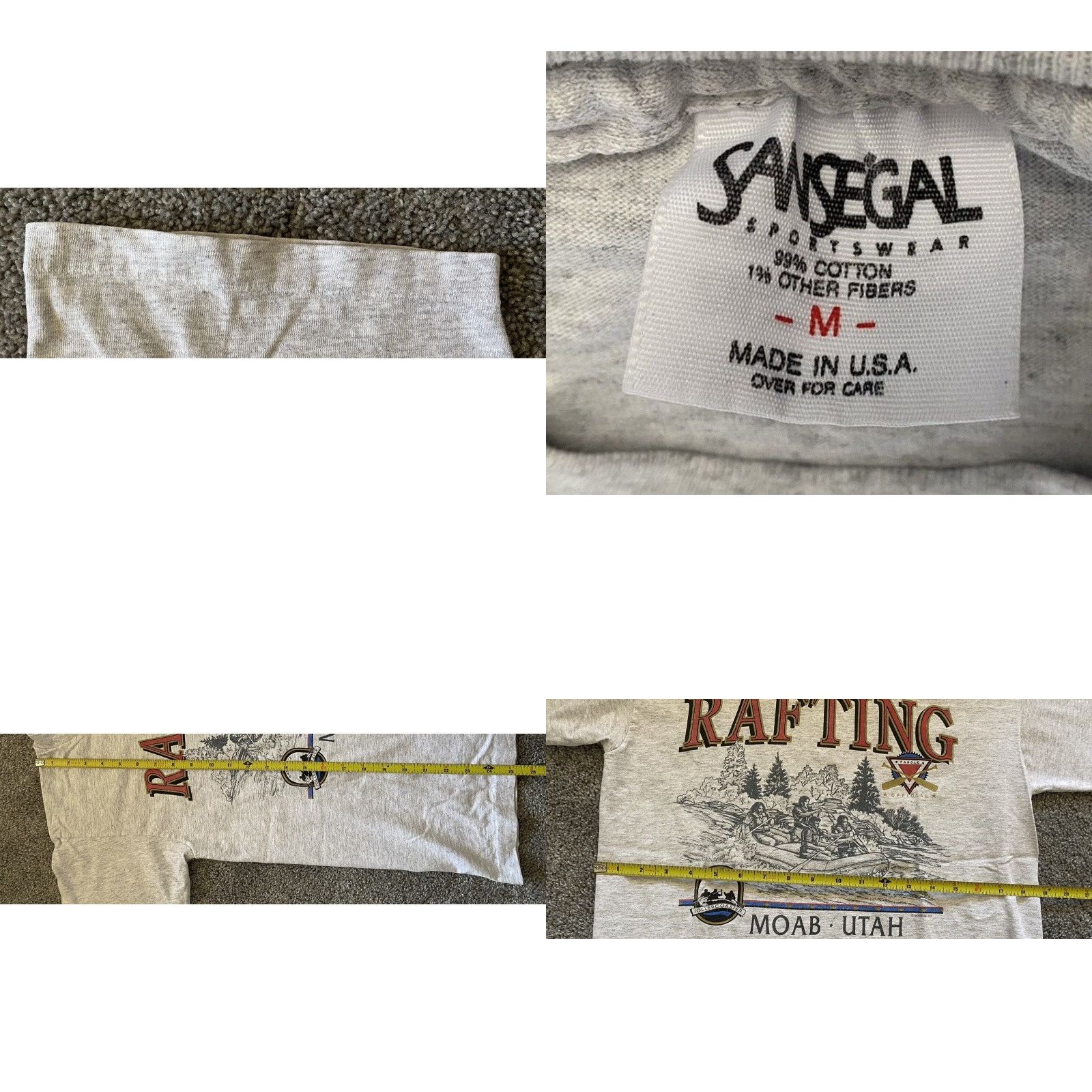 Vintage VINTAGE San Segal T-Shirt Men’s M Short Sleeve Gray USA Outdoor Classic Hipster Nature Moab Utah Made In USA Size US M / EU 48-50 / 2 - 8 Thumbnail