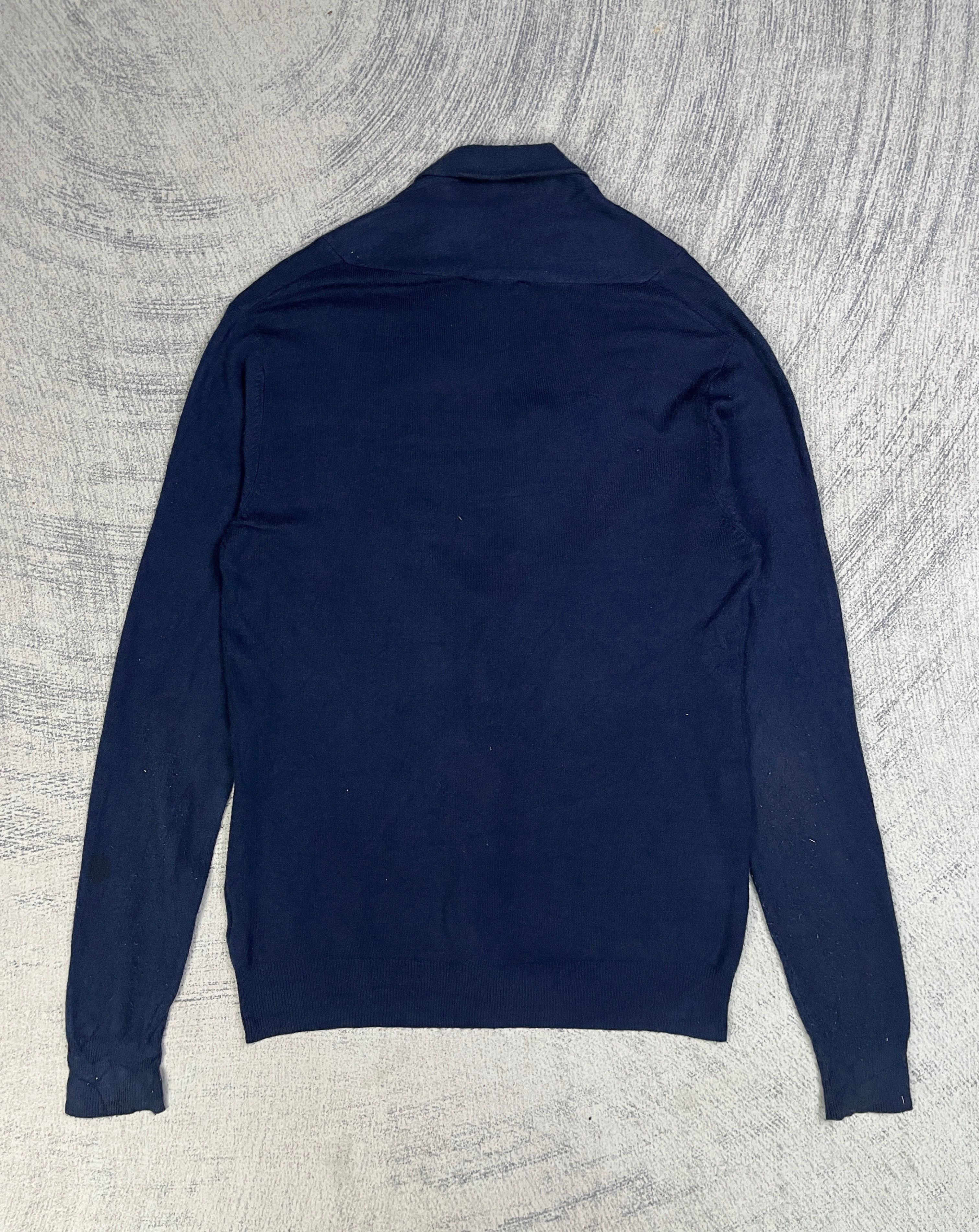 Vivienne Westwood Vivienne Westwood Man Made in Italy Navy Blue Cardigan Size US M / EU 48-50 / 2 - 2 Thumbnail