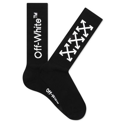 Off-White o1w1db10824 Size: OS / Arrow Mid Length Socks in Black Size ONE SIZE - 3 Thumbnail