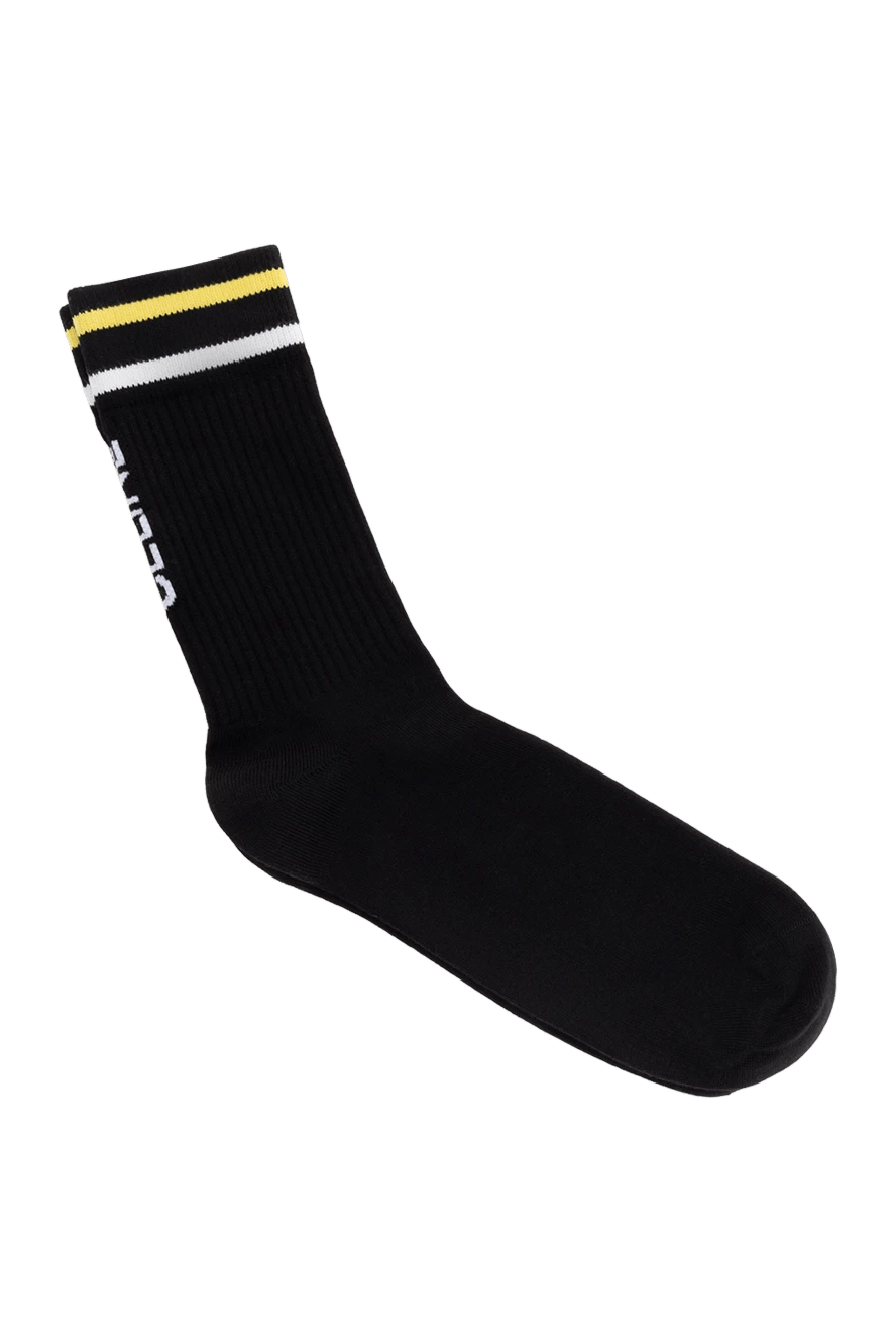 Celine o1bcso1str0824 Striped Cotton Socks in Black Size ONE SIZE - 1 Thumbnail