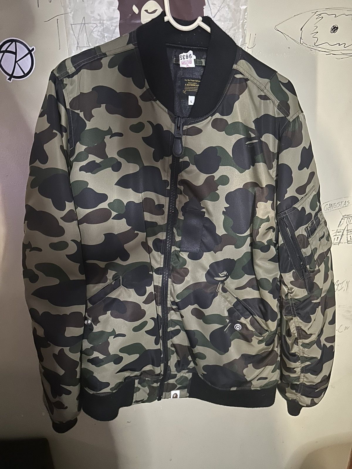 Bape Bape camo MA-1 bomber jacket Size US L / EU 52-54 / 3 - 2 Thumbnail