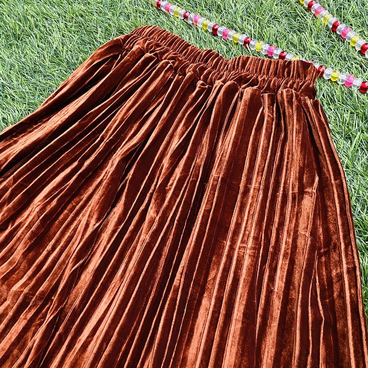 Vintage Vintage Feather Like Velvet Mixi Skirt Size 28" / US 6 / IT 42 - 4 Thumbnail