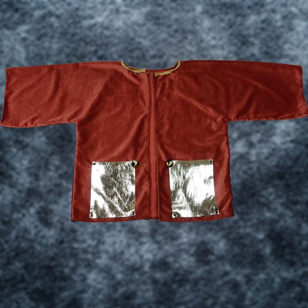 Vintage Nina Leuca Jacket Womens L Red Velvet Kimono Gold Trim Metallic Tapestry Vintage No Size L / US 10 / IT 46 - 1 Thumbnail