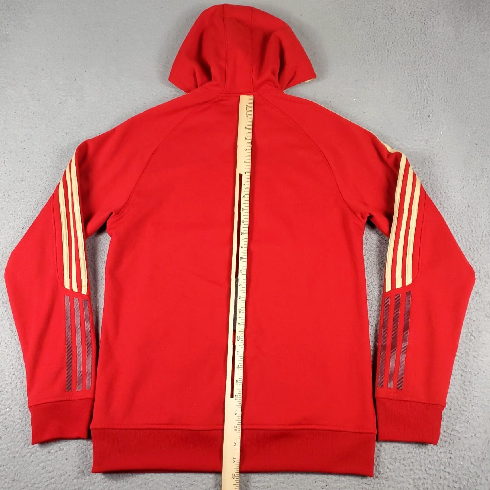 Adidas Adidas Hoodie Mens Medium Red Pullover Sweatshirt Long Sleeve Classic Sports Size US M / EU 48-50 / 2 - 6 Thumbnail