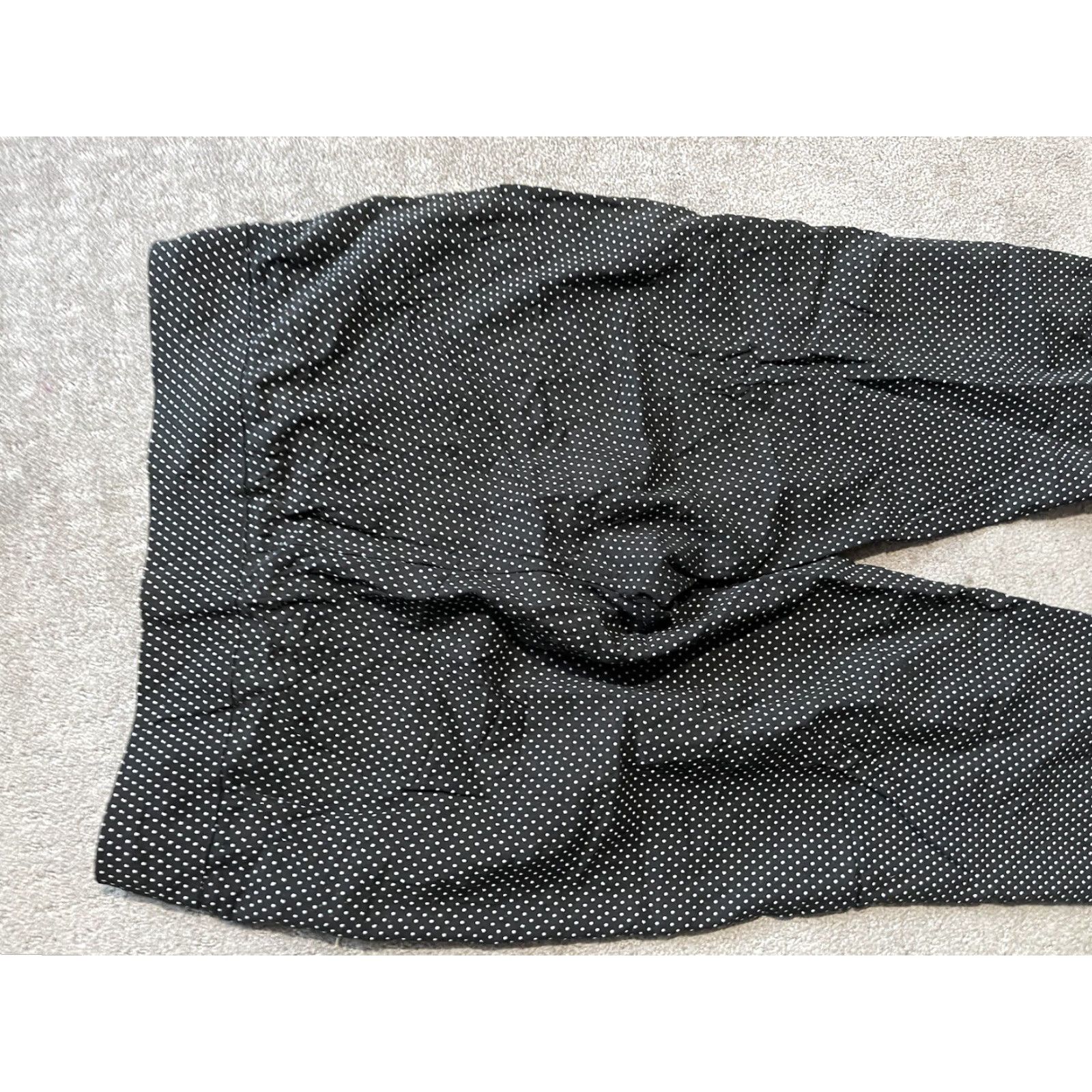 Vintage Philosophy Pants Polka Dot Pull On High Waist Straight Leg XL Women Black Polka Dot Pattern Slim Regular Size 40" / US 18 - 4 Thumbnail