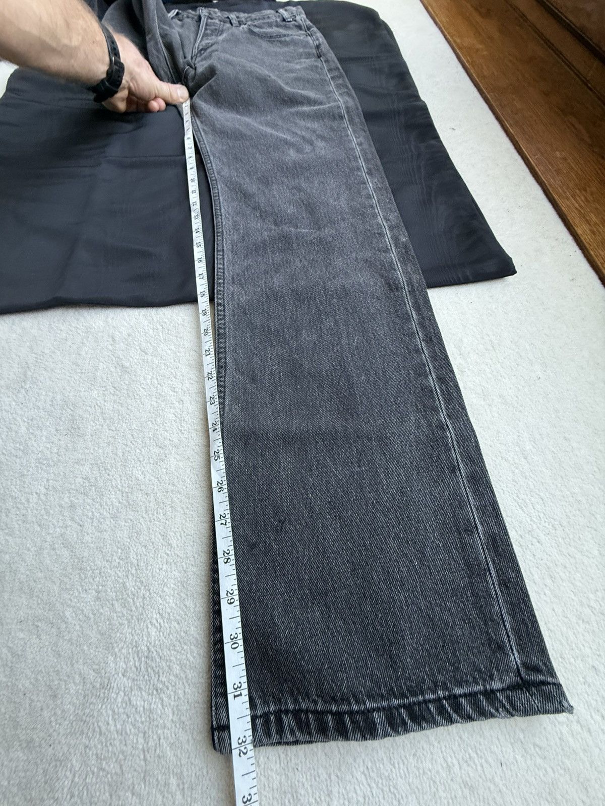 Celine $1.3k FW24 Celine Wesley grey jeans straight loose leg Hedi Size US 29 - 7 Thumbnail