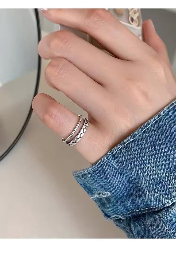 Jewelry Double-Layer Adjustable Rings Size ONE SIZE - 3 Thumbnail