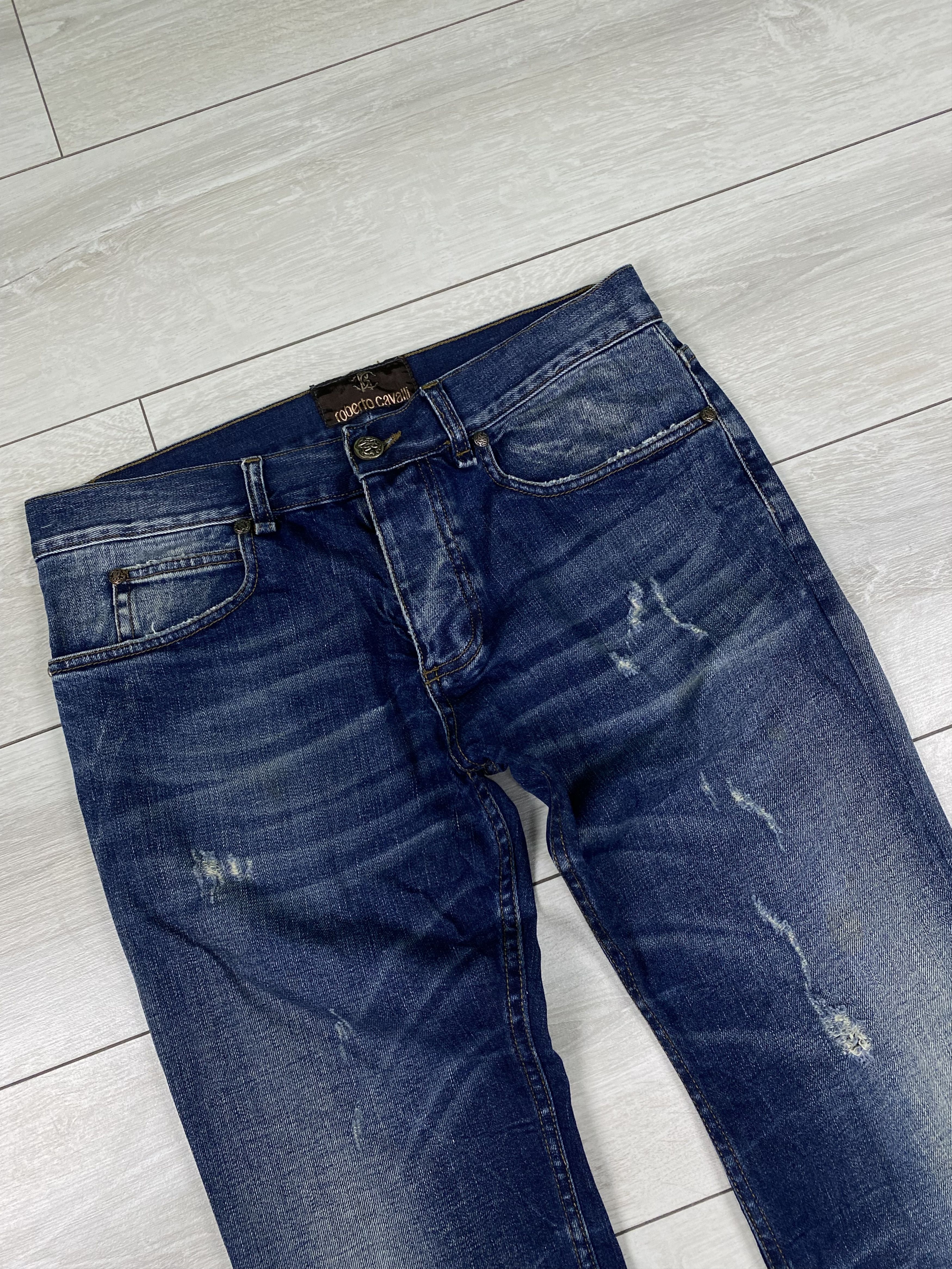 Roberto Cavalli Vintage Roberto Cavalli washed distressed logo skinny jeans Size US 32 / EU 48 - 6 Thumbnail