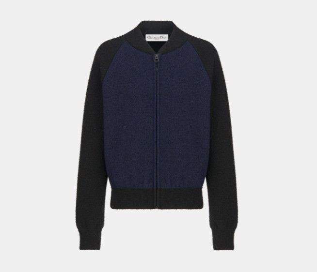 Dior o1w1db10225 414V5 Bomber Jacket in Black & Navy Blue Size L / US 10 / IT 46 - 1 Thumbnail