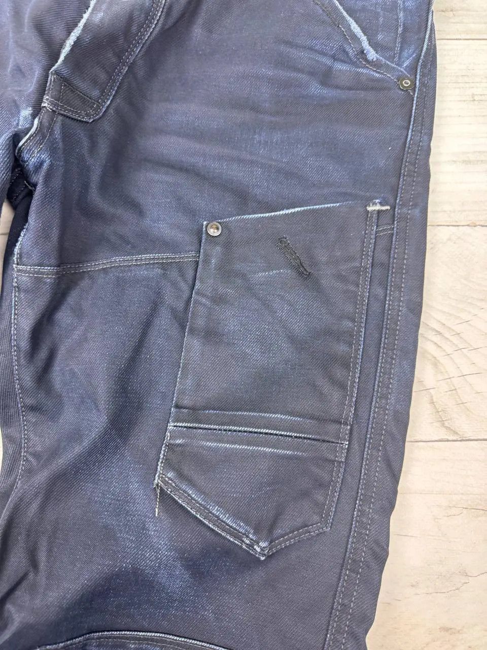 G-Star Vintage G Star Raw Big Logo Cargo Denim Jeans Pants Y2K 90s Size US 33 - 11 Thumbnail