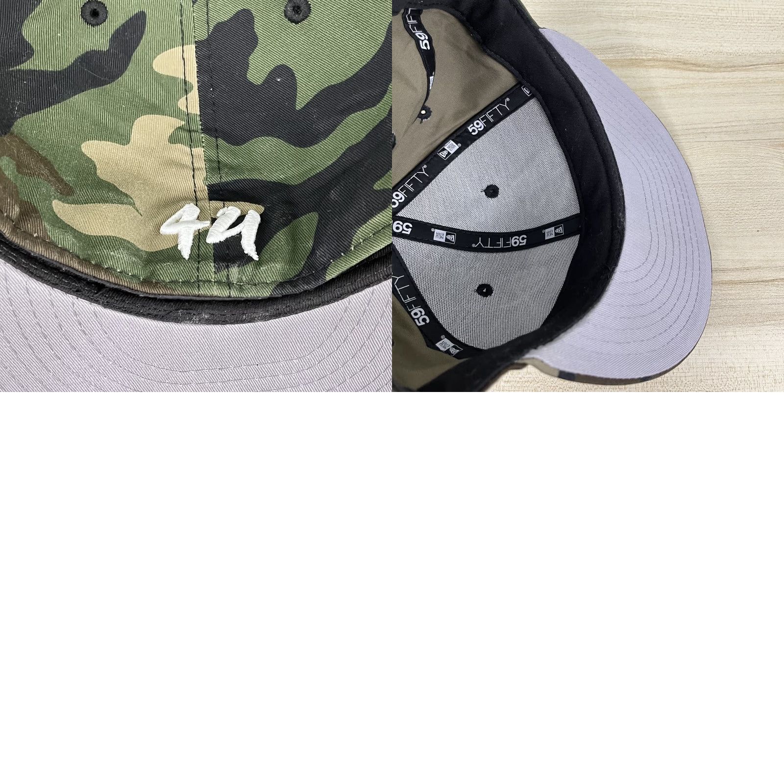New Era New Era New York Yankees Hat Fitted 7 1/2 59Fifty 5950 Green Camo Script Mens Size ONE SIZE - 8 Thumbnail