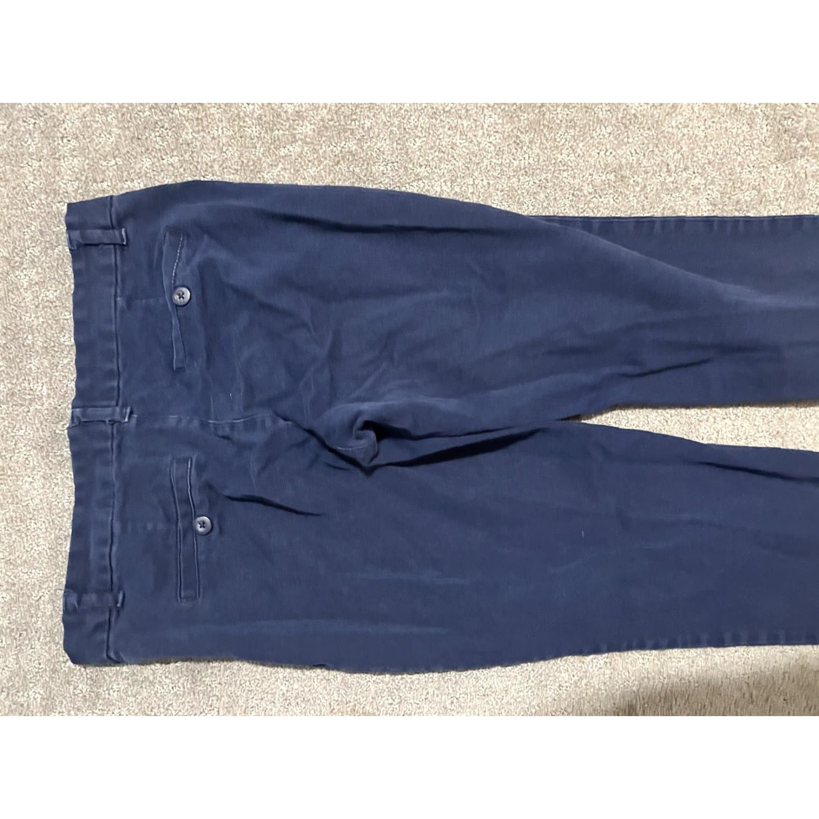 Gap GAP Women's Cropped Pants City Style Slim City Navy Blue 8 Cotton Blend 97% Cotton 3% Spandex Regular Size 30" / US 8 / IT 44 - 4 Thumbnail
