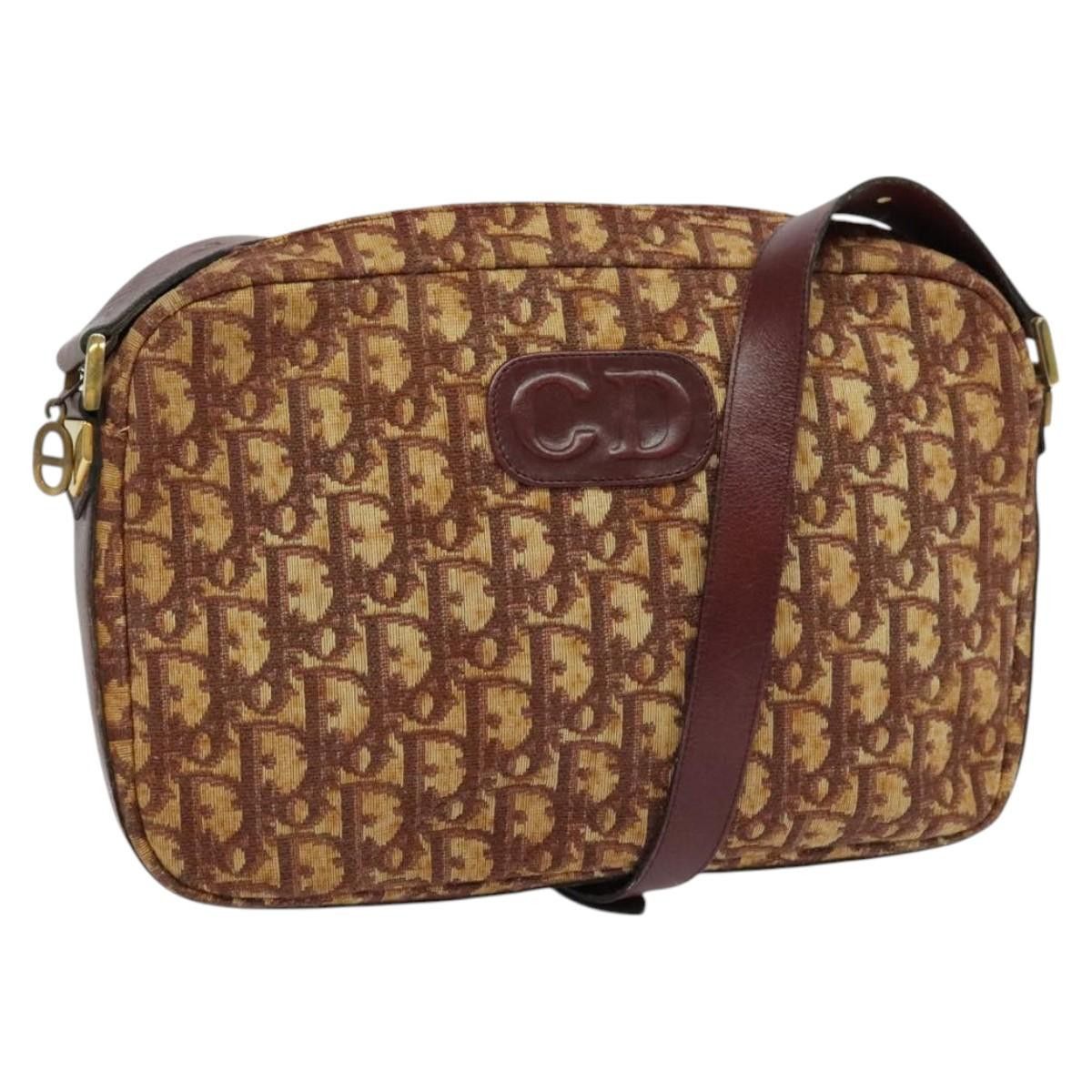 Dior DIOR Trotter Canvas Shoulder Bag Red Gold Size ONE SIZE - 1 Thumbnail