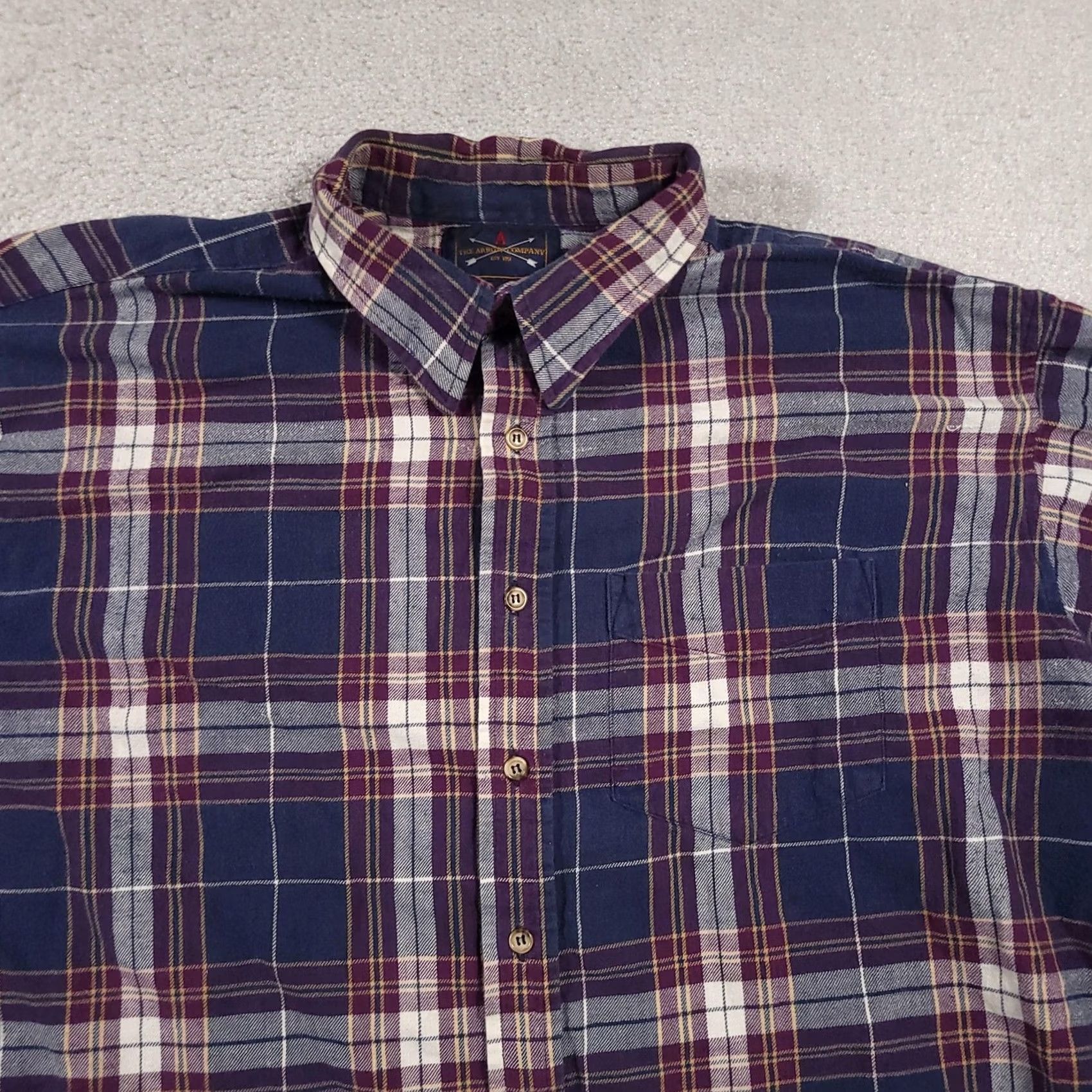 Vintage VINTAGE Arrow Shirt Mens 2XL Plaid Button Down Long Sleeve Flannel Pocket Casual Size US XXL / EU 58 / 5 - 4 Thumbnail