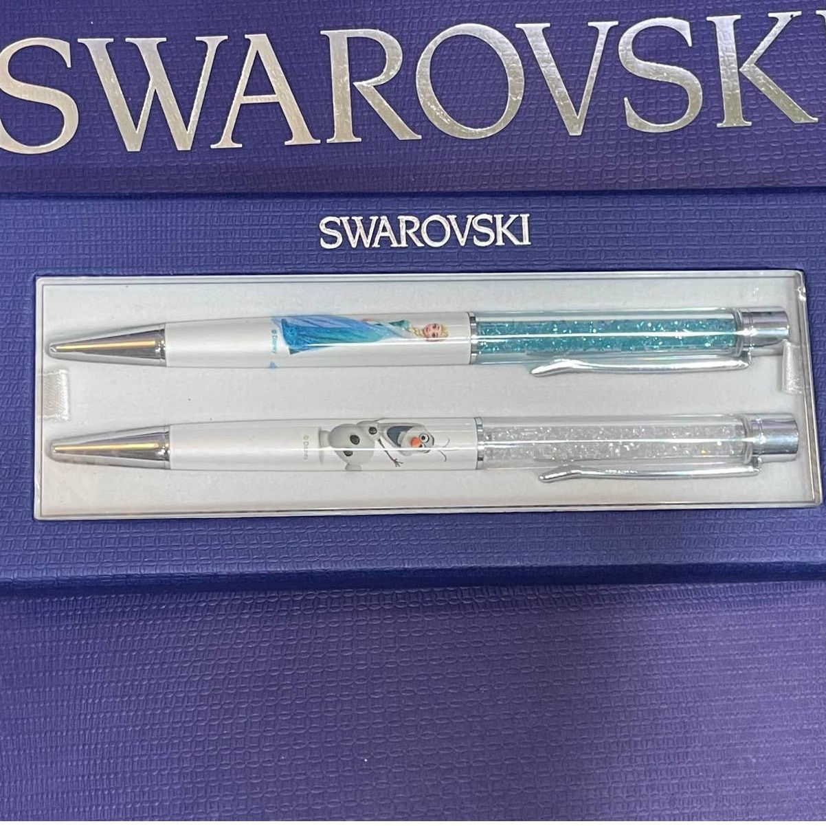 Swarovski Swarovski Frozen Ana & Olaf Crystal Steel BallPoint Pen set Size ONE SIZE - 8 Thumbnail