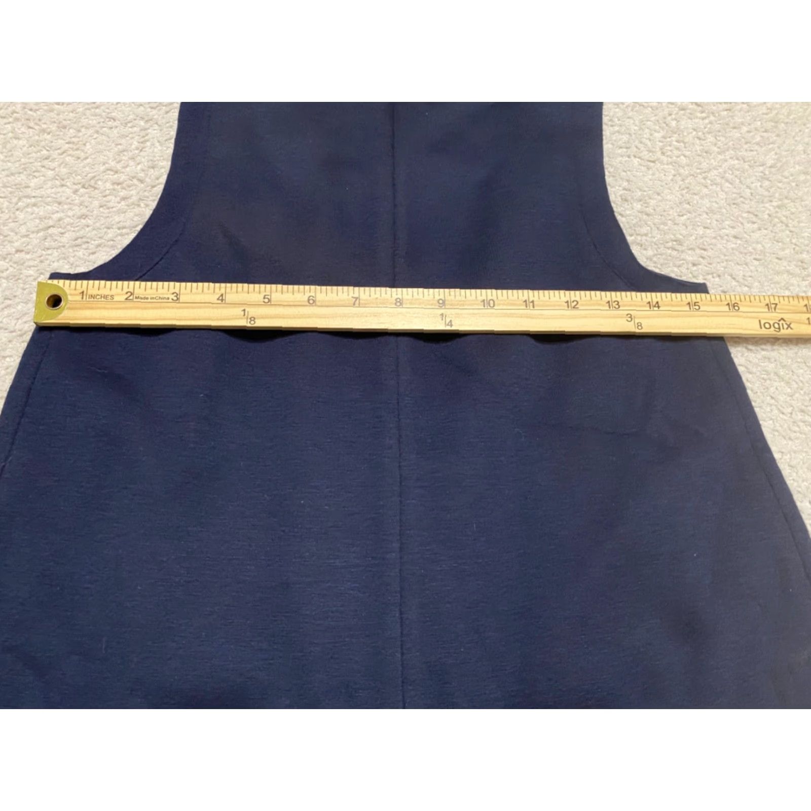Madewell Madewell Womens Solid Blue Viscose Tank Dress Round Neck Zip Casual Knee Length S Reg Blue Womens Mens? Size S / US 4 / IT 40 - 6 Thumbnail