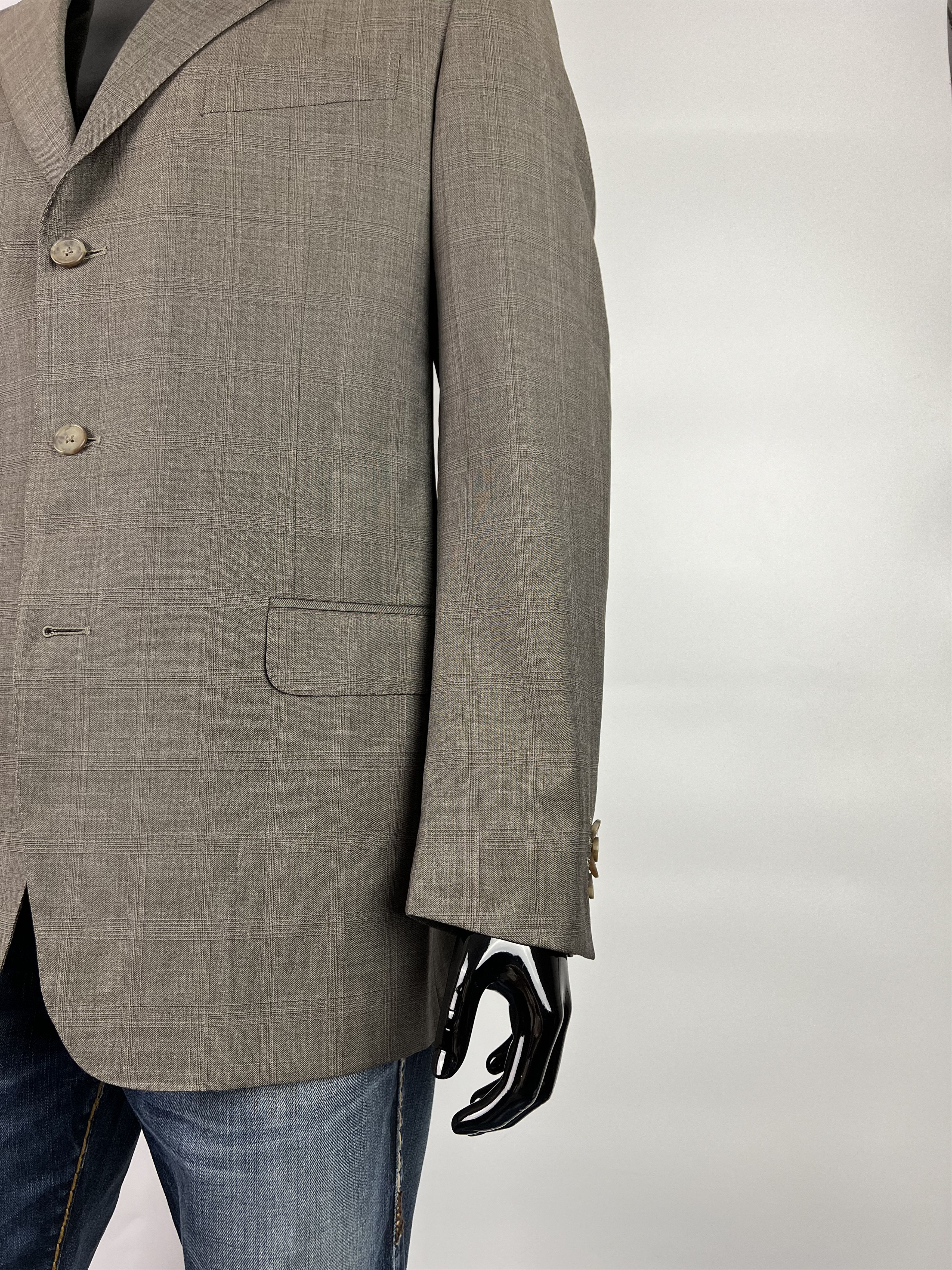 Ermenegildo Zegna Ermenegildo Zegna Three Buttons Wool Silk Size 52R Size 52R - 6 Thumbnail