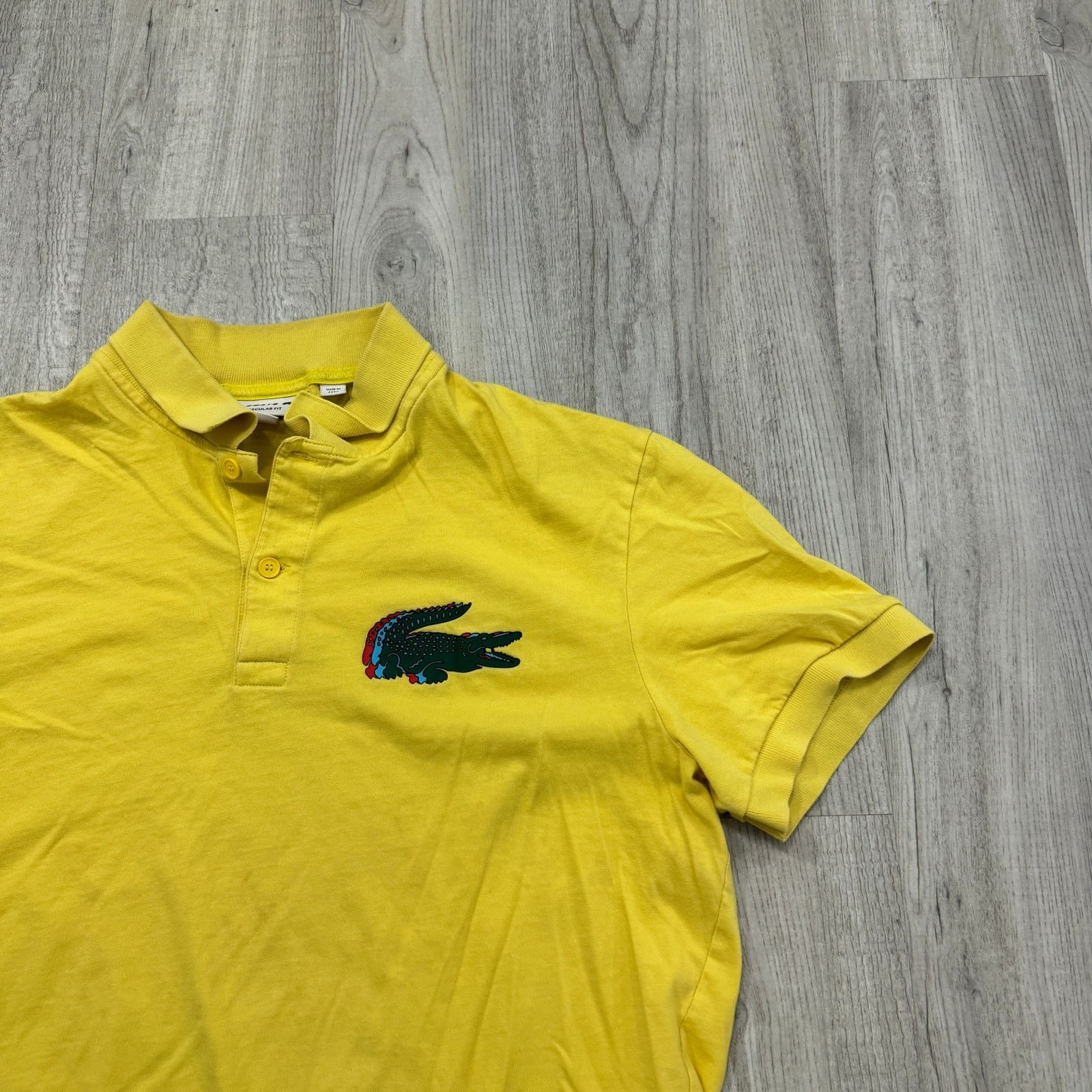 Lacoste Lacoste Polo Shirt Men's Large Yellow Regular Fit Alligator Size US L / EU 52-54 / 3 - 2 Thumbnail