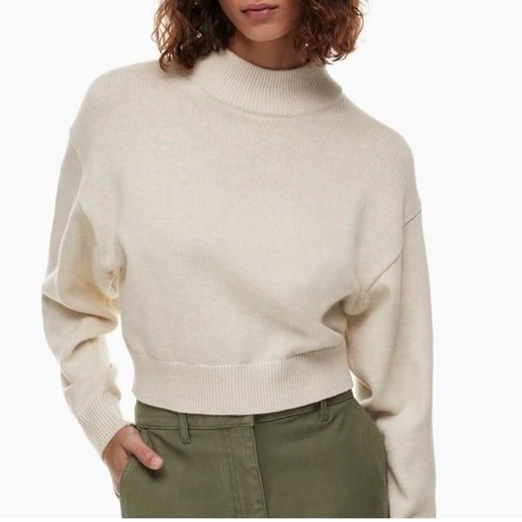 Aritzia Aritzia Wilfred Free Harper Cropped Wool Sweater Mockneck Wo Size L / US 10 / IT 46 - 1 Thumbnail