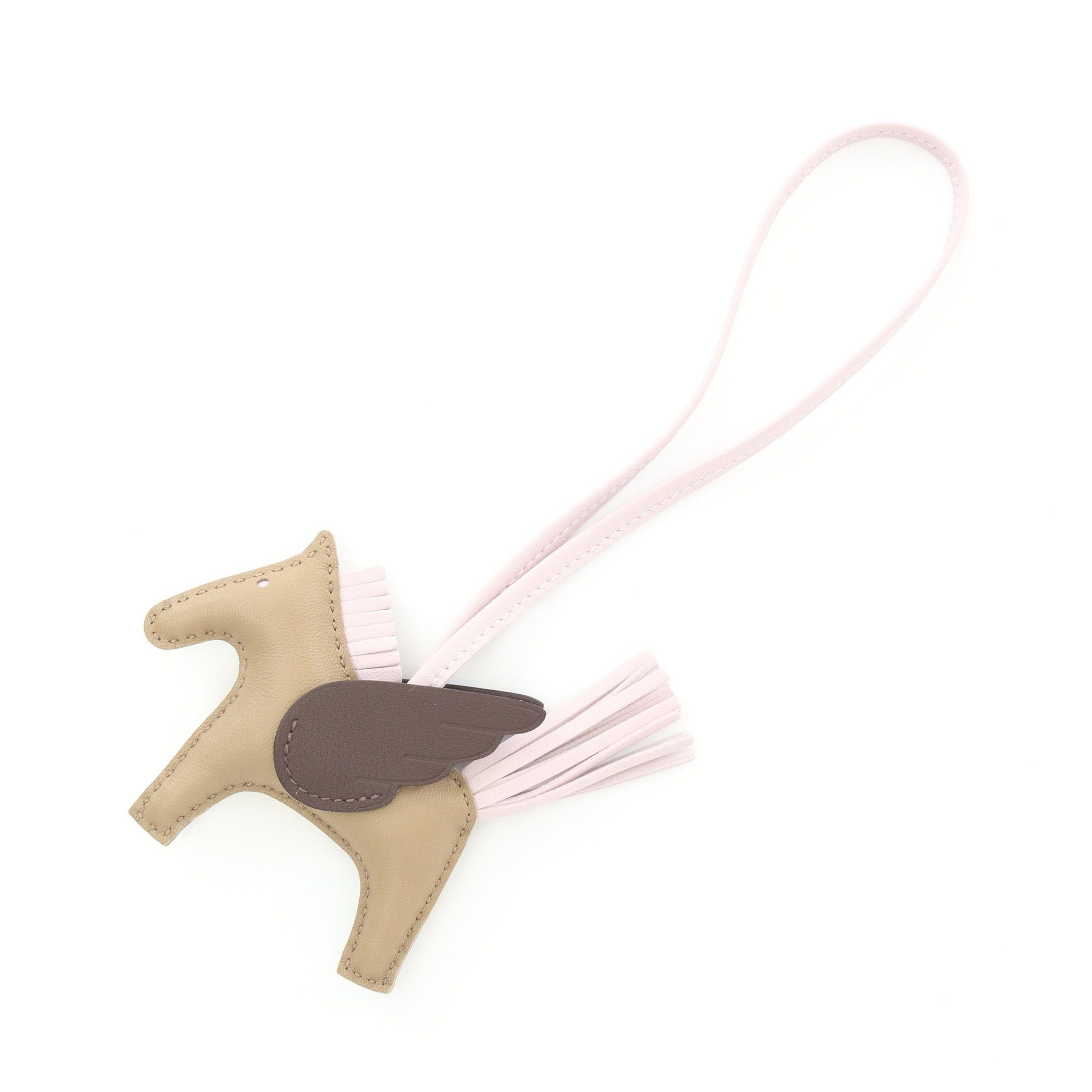 Hermes Hermes Rodeo Pegasus Pm Beige Marfa Mauve Pail Mocha Bag Charm Aagneau Veau Swift Light Pink Dark Brown B Stamp Size ONE SIZE - 1 Thumbnail