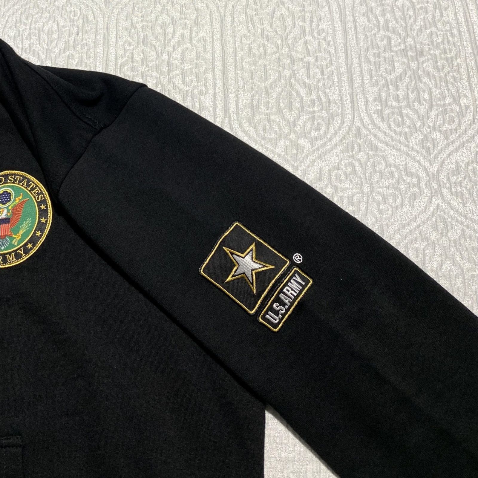 Vintage Bradford Exchange Hoodie Mens XL Black Full Zip US Army This We'll Defend Eagle Size US XL / EU 56 / 4 - 4 Thumbnail