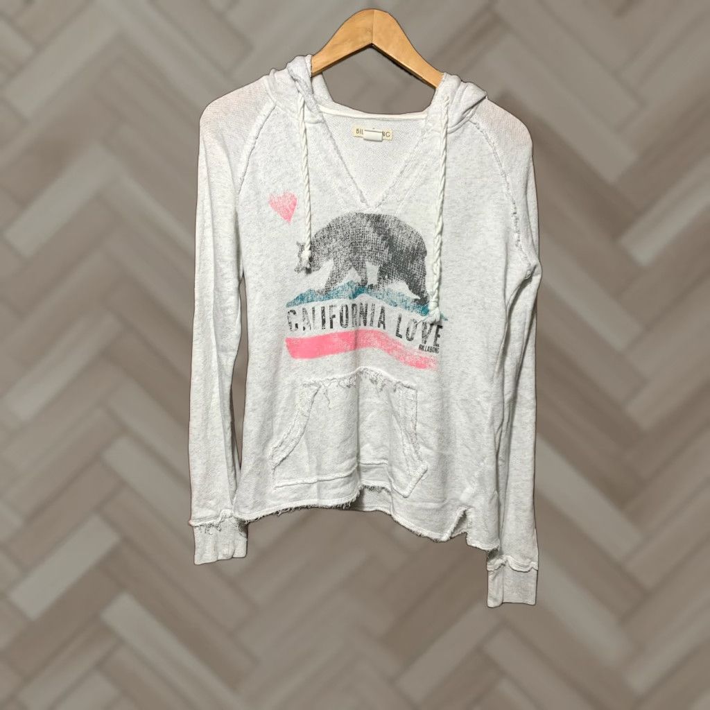 Billabong Billabong Women's Hooded Sweater California Love Hoodie M Gray Pullover Activewear Ladies Love 90s Theme Womens Size M / US 6-8 / IT 42-44 - 1 Thumbnail