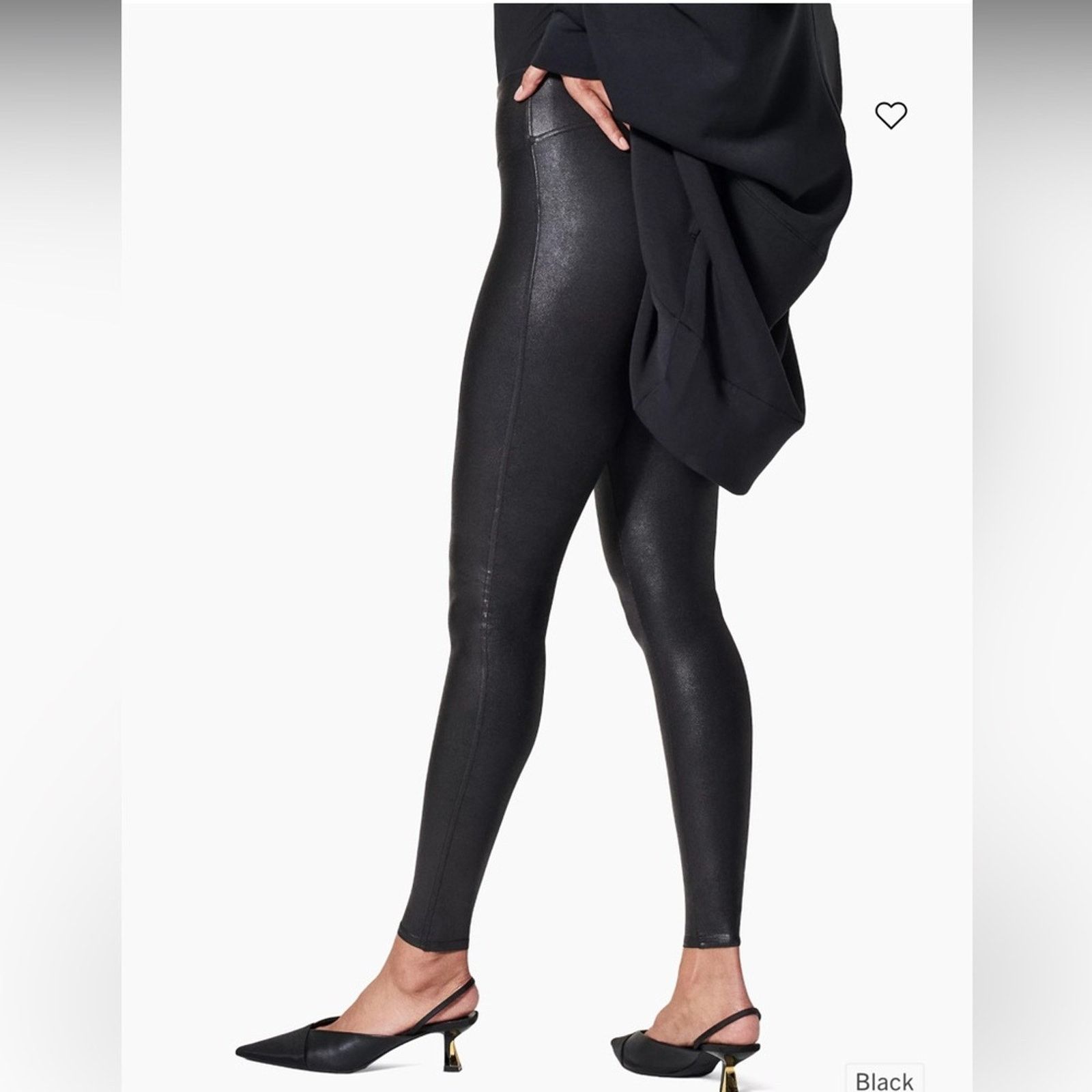 Spanx Spanx Faux Leather Leggings – Black – Size L – EUC Size 30" / US 8 / IT 44 - 4 Thumbnail