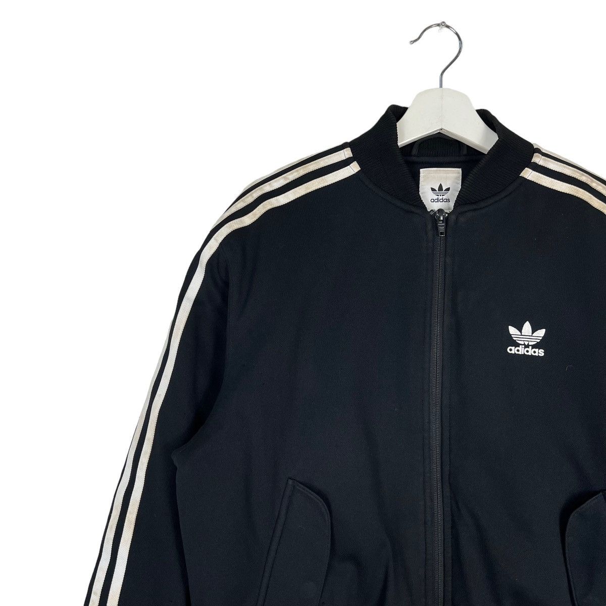 Adidas 🔥 ADIDAS BLACK 3 STRIPE BOMBER JACKET Size US M / EU 48-50 / 2 - 7 Thumbnail