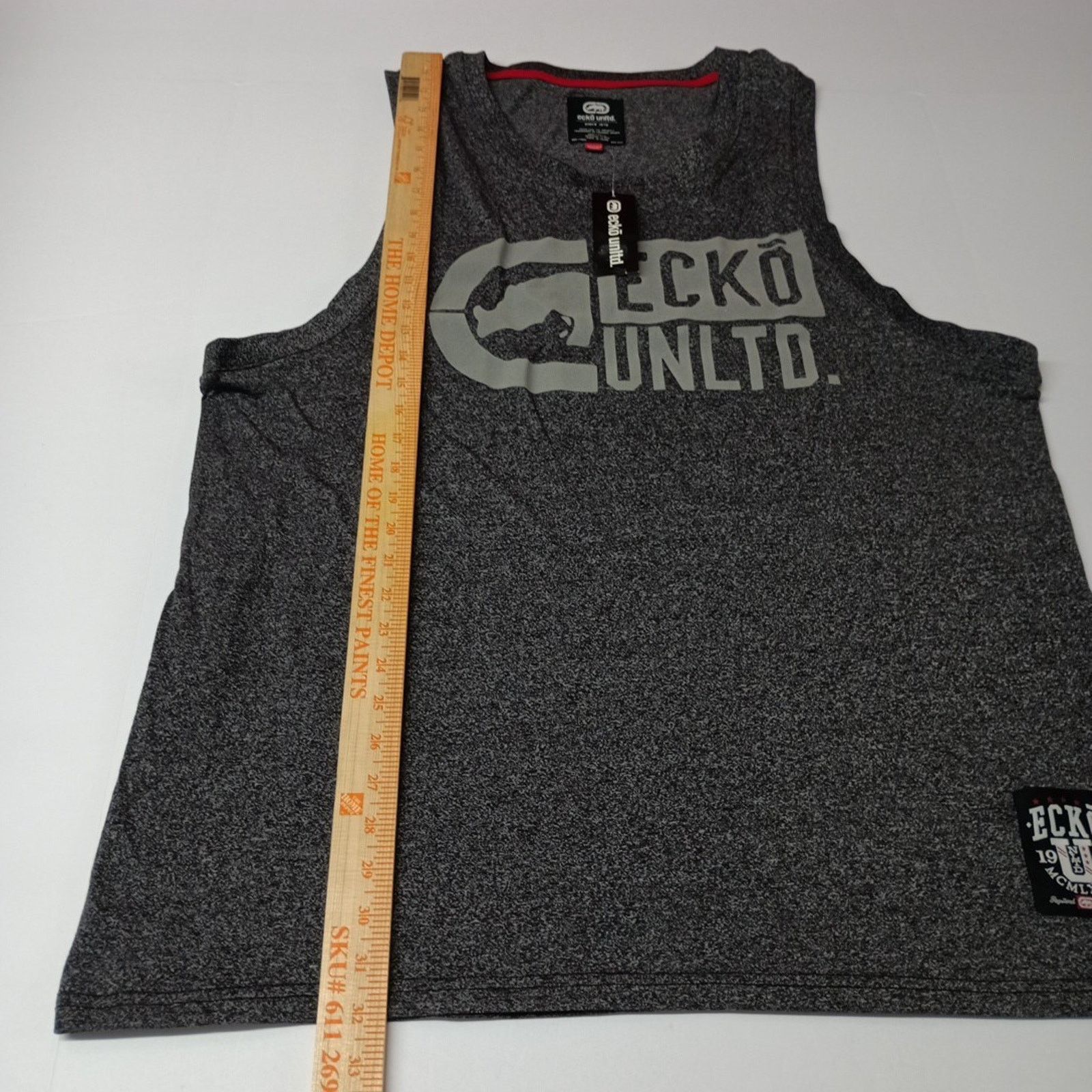 Ecko Unltd. Ecko Unltd Men's Tank Top Size 2XL Heather Gray Rhino Logo Size US XXL / EU 58 / 5 - 5 Thumbnail