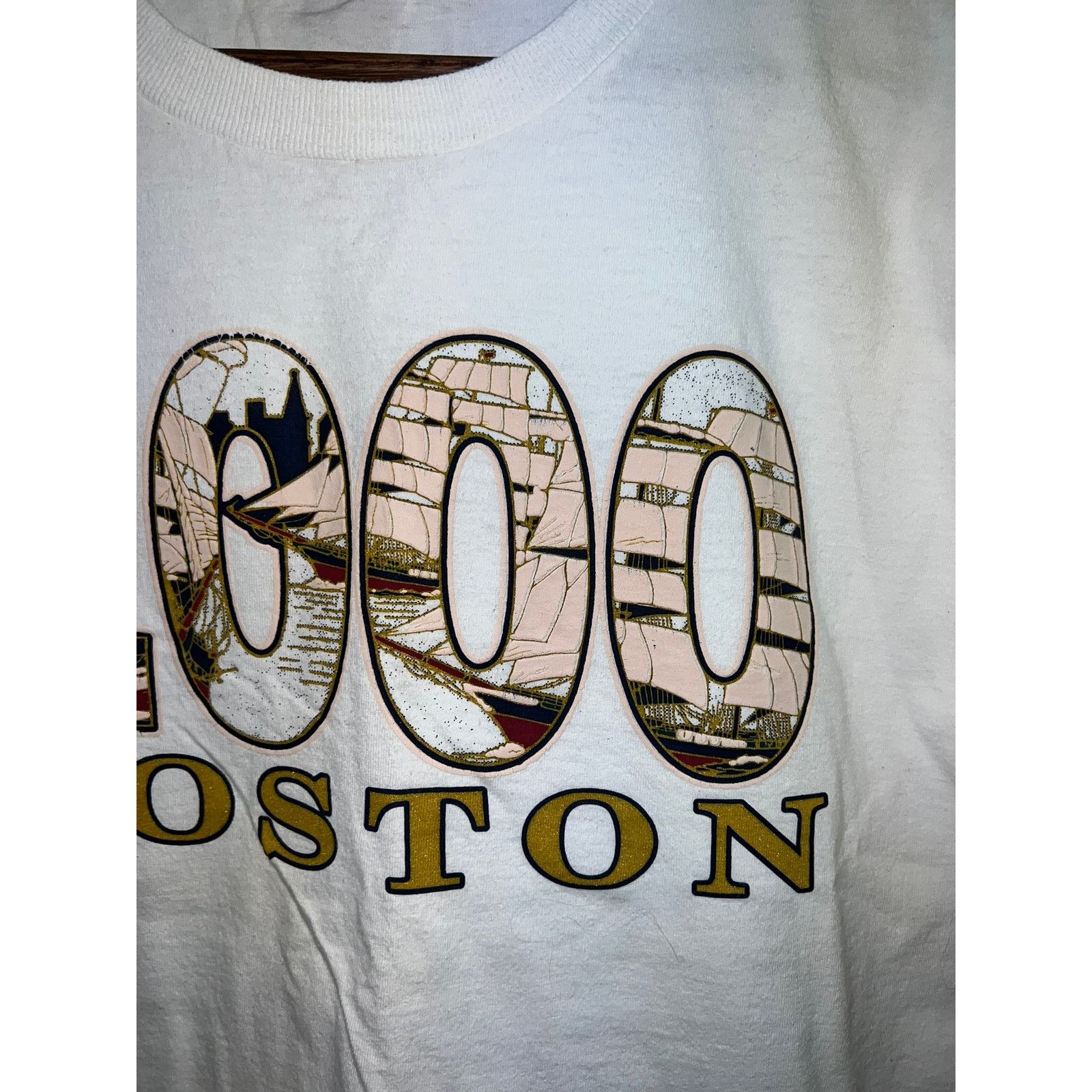 Delta Vintage Boston Shirt 2000 Ship Destination Y2K Mens Large Size US XL / EU 56 / 4 - 3 Thumbnail