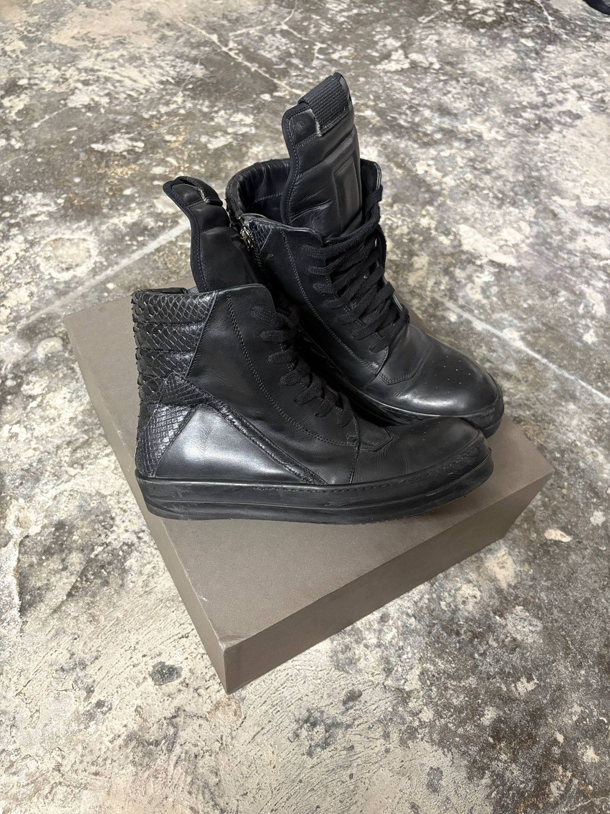 Rick Owens Geobasket Triple Black | Grailed